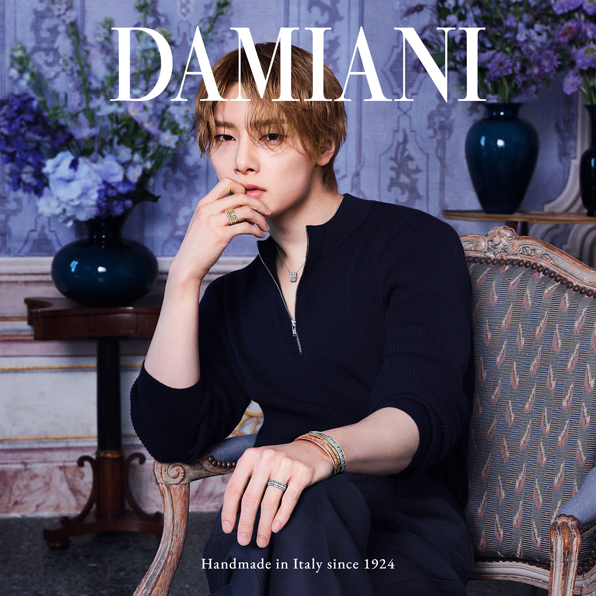 Damiani Facebook ad: イタリアンジュエリーの魅力を体現する、新たな「アイコン」キャンペーン。洗練された美しさと自然体のエレガンスを、モダンな…