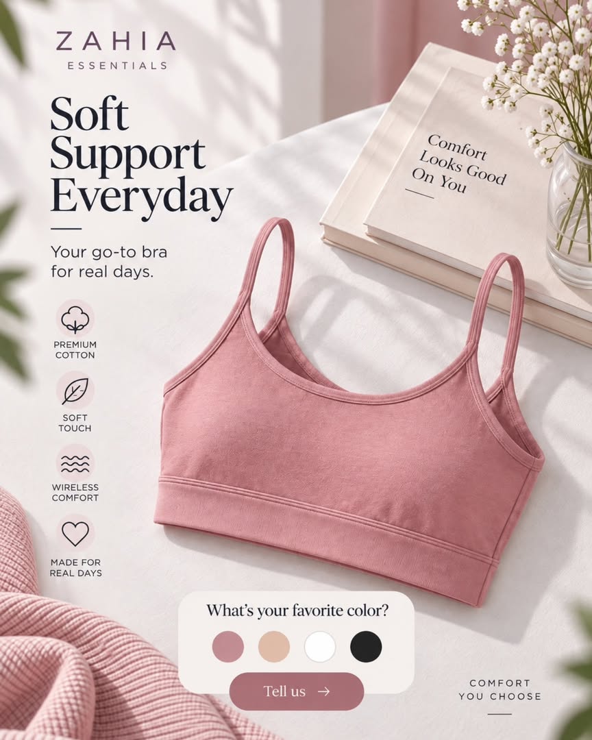 ZAHIA Facebook ad: Soft Bra Zahia