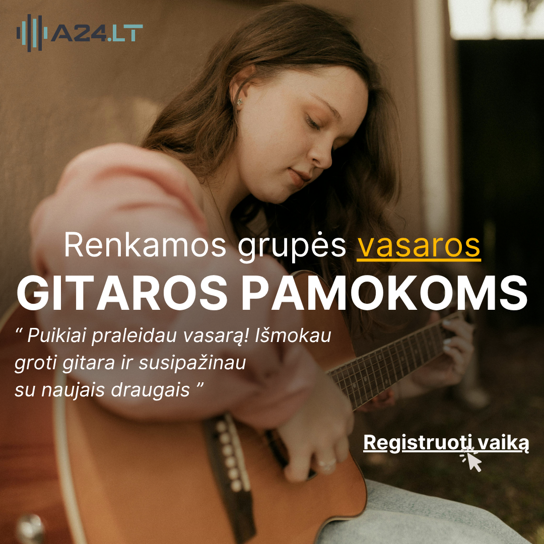 A24.LT - Gitaros pamokų studija Facebook ad