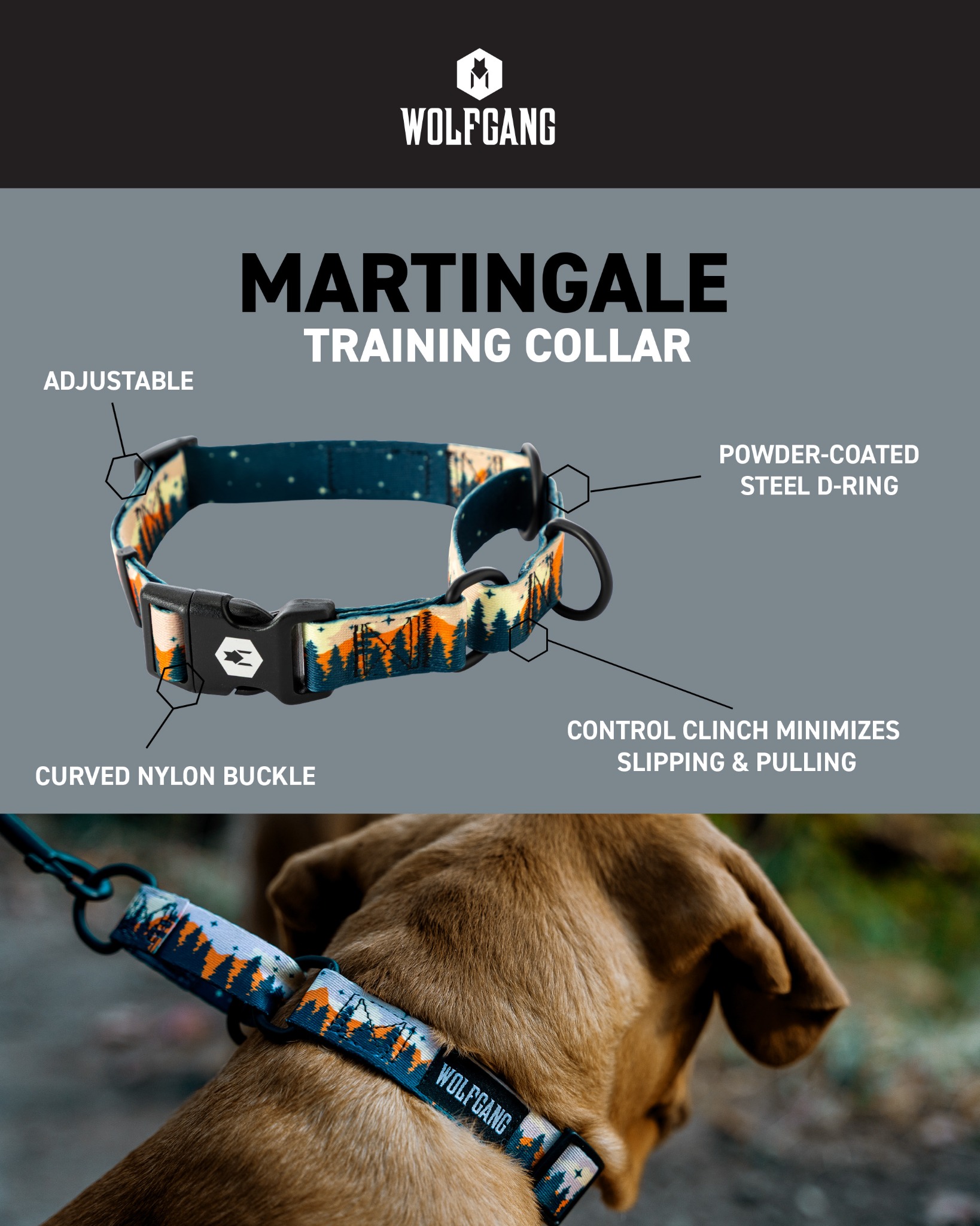 Wolfgang Facebook ad: Built for Strong Dogs