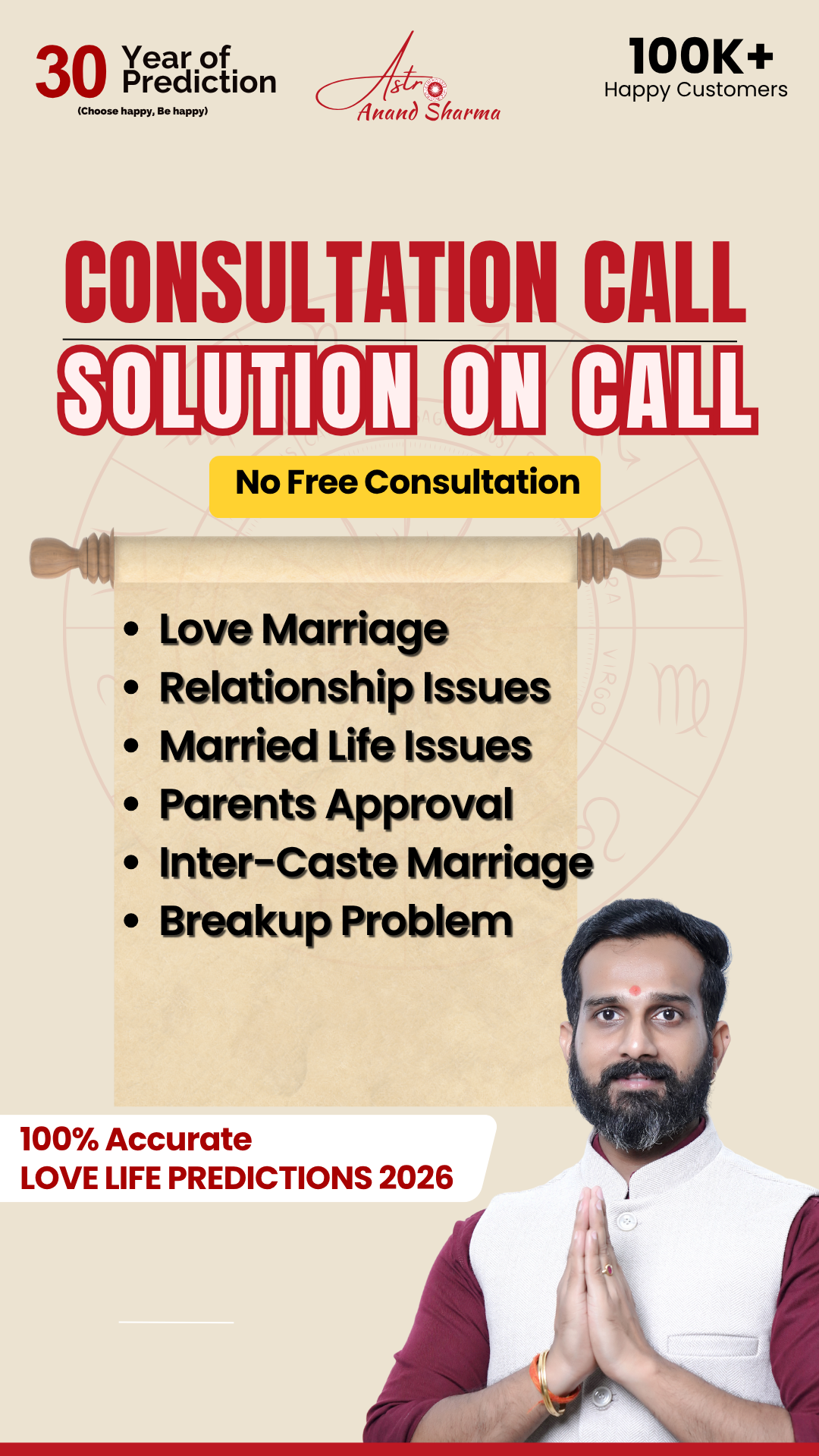 Astro Anand Sharma Facebook ad: Love Issues? Let Astrology Help You Fix Them!