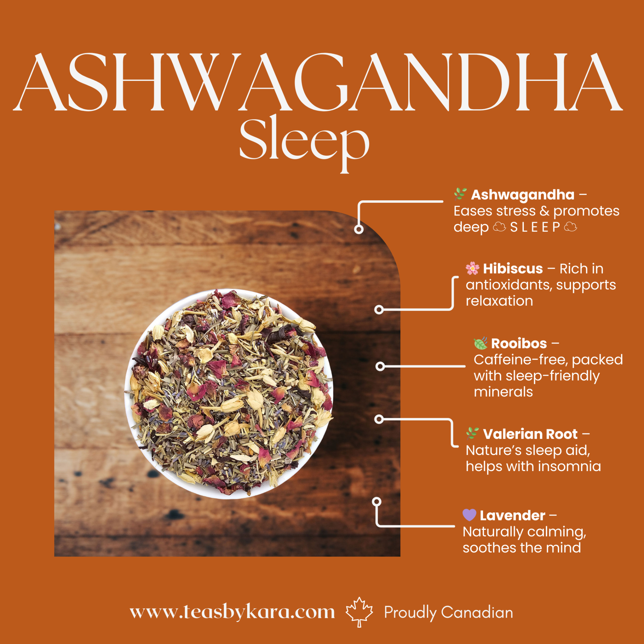 Teas By Kara Facebook ad: Tired of tossing and turning?