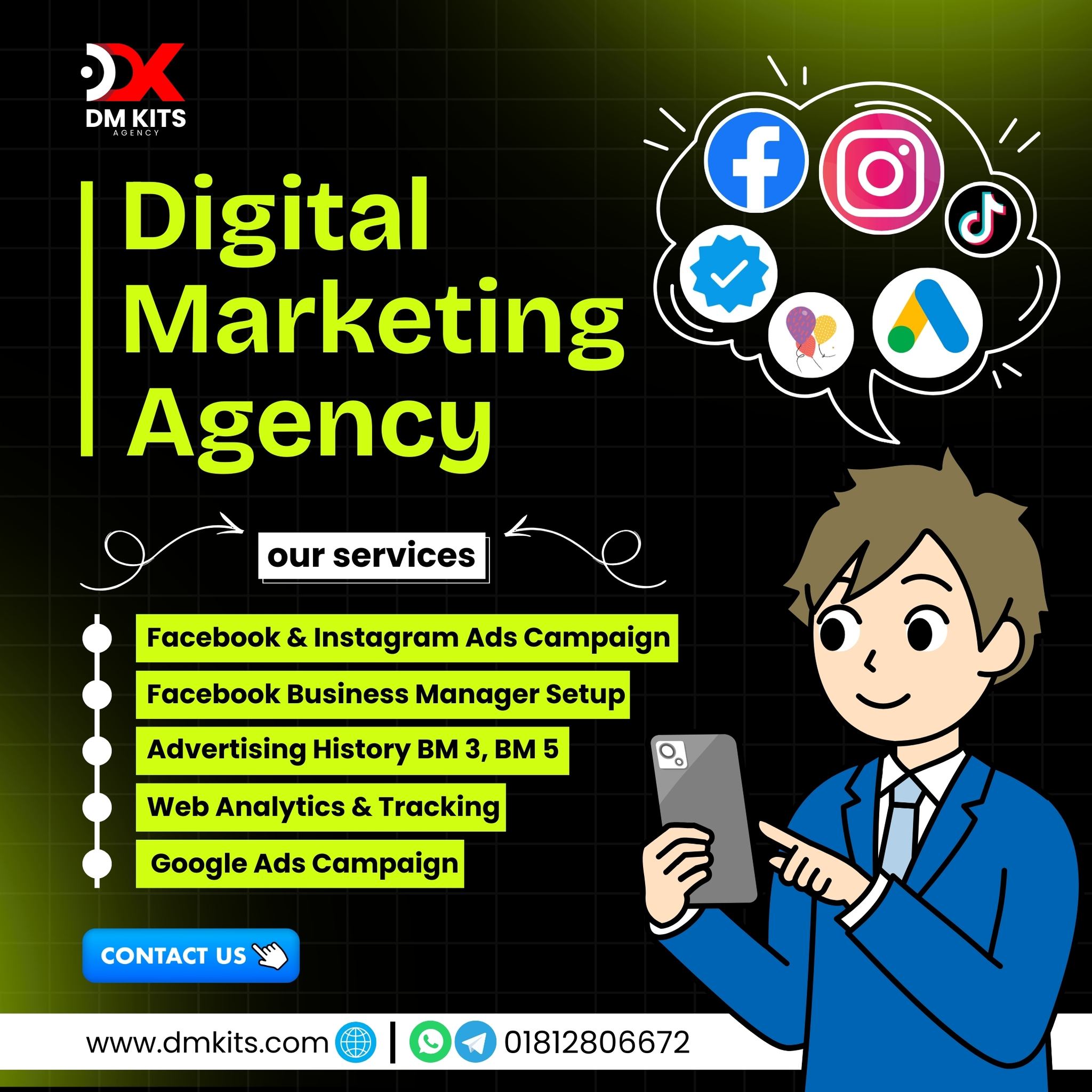 DM Kits Agency Facebook ad: আপনার বিজনেস অনলাইনে স্কেল করতে চান?