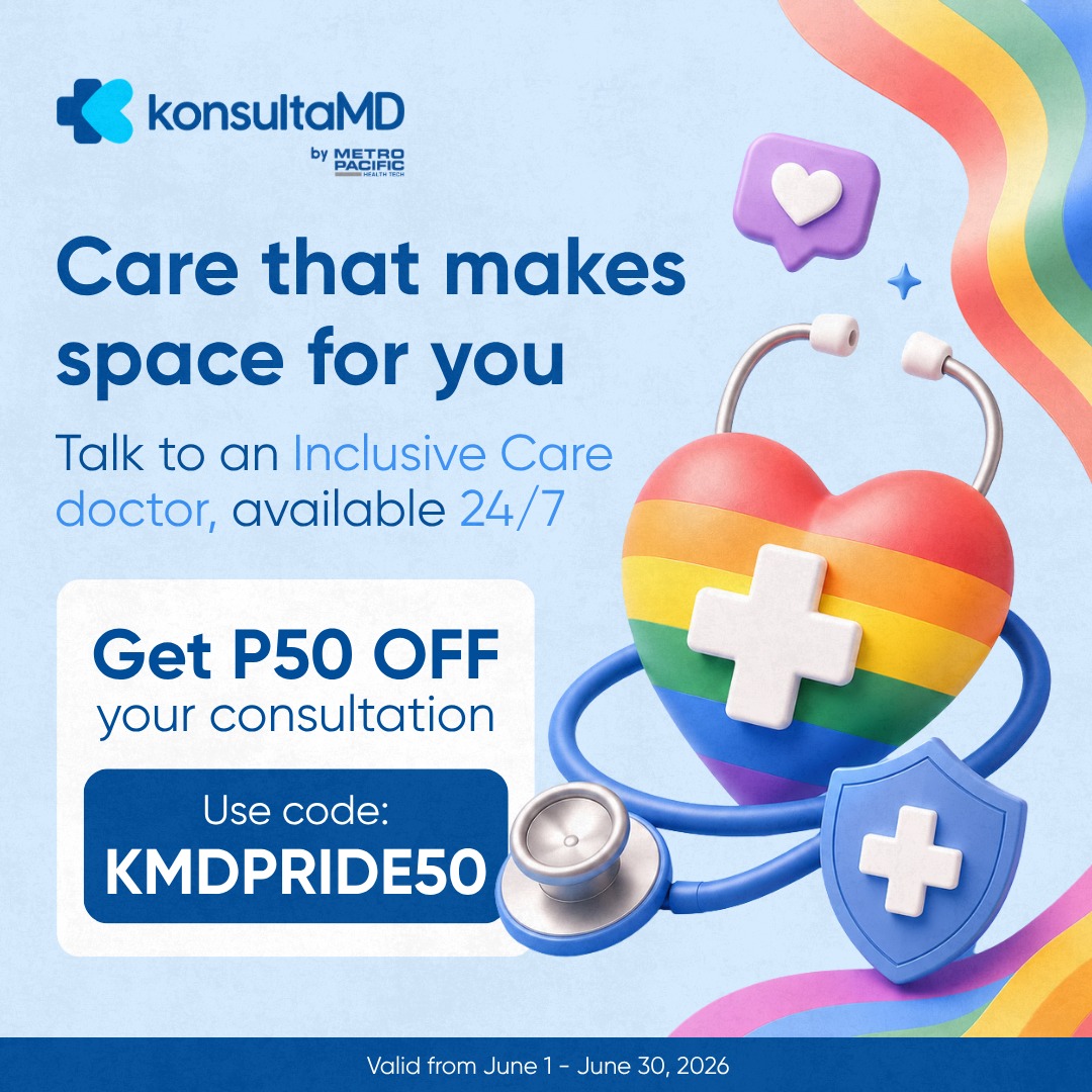KonsultaMD Facebook ad: This Pride Month, we're celebrating the freedom to…