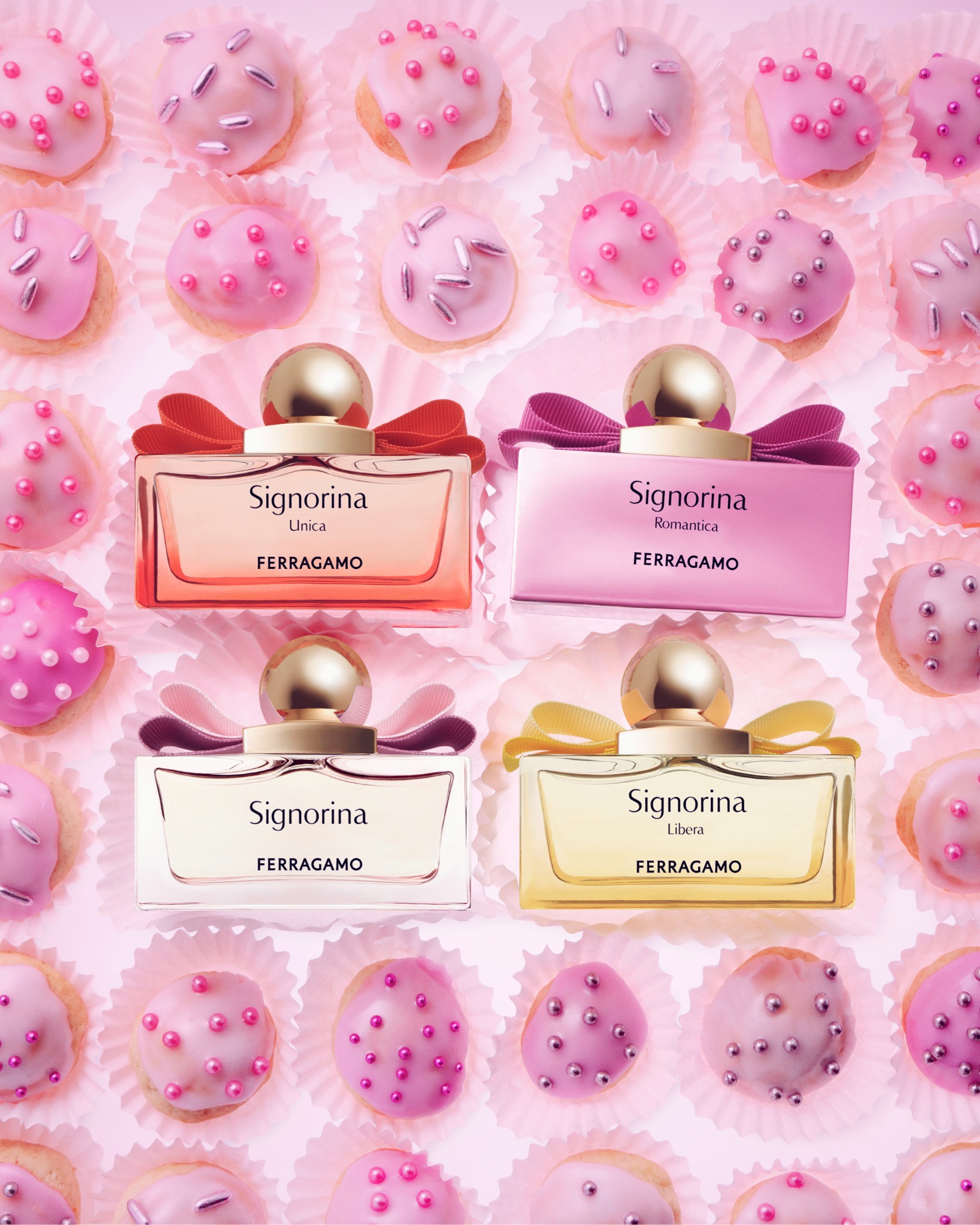 Aesthetic Cosmetics MX Facebook ad: Descubre el universo Signorina de Ferragamo.