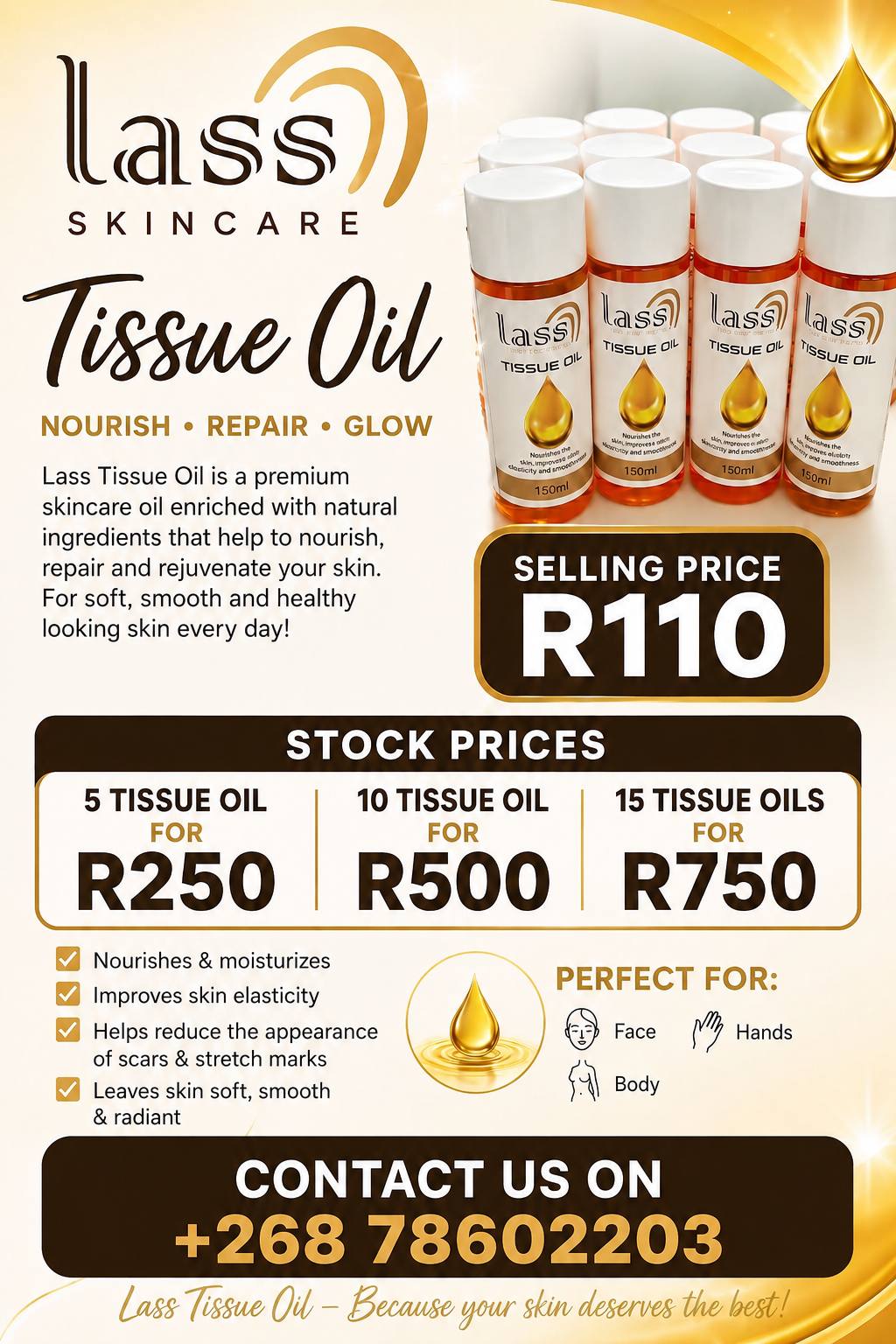 Network marketing with Candy Facebook ad: GLOW UP FOR LESS WITH LASS TISSUE OIL!