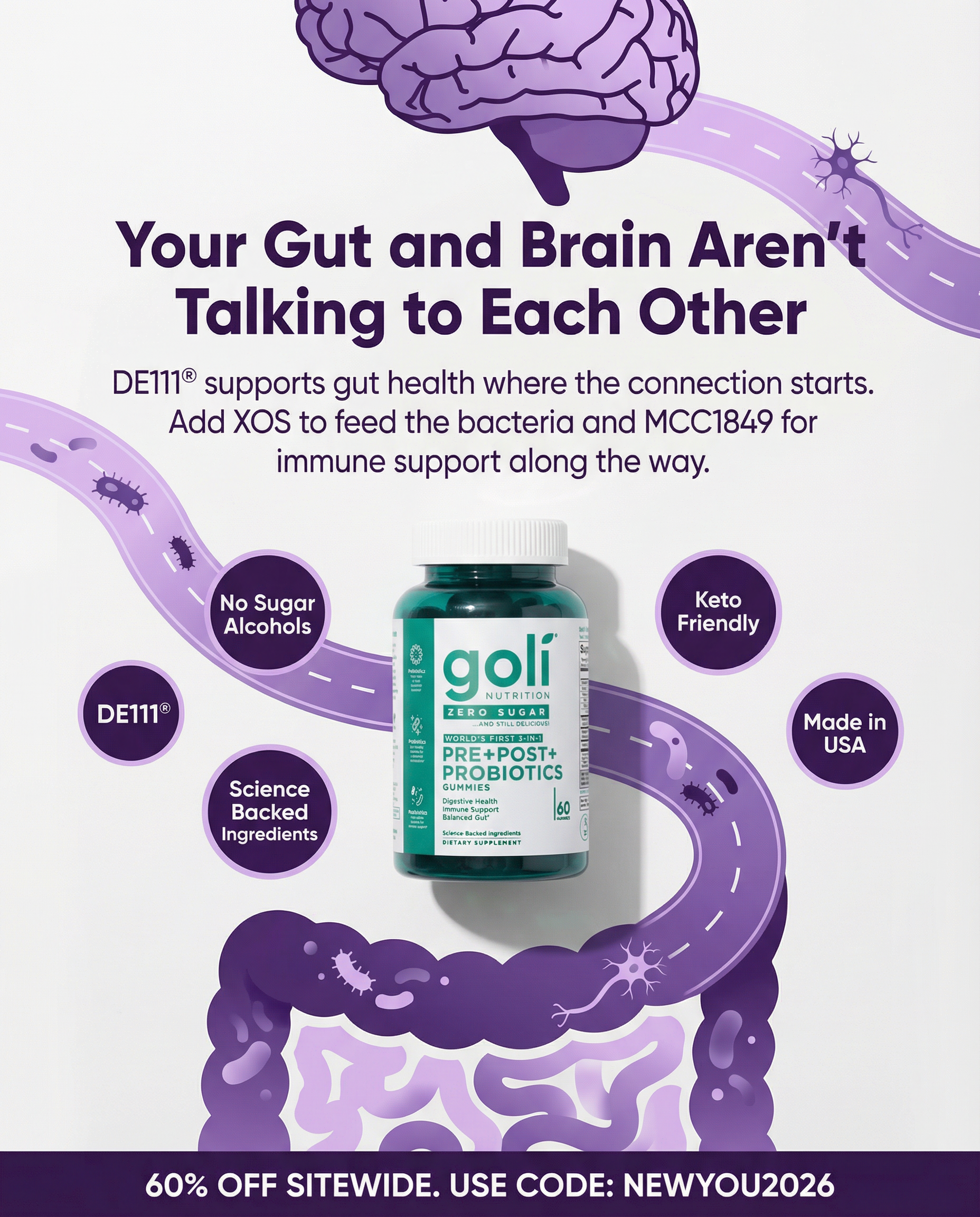 Goli Facebook ad: CODE: NEWYOU2026 - 60% OFF! Buy a Bundle Now! Free Shipping