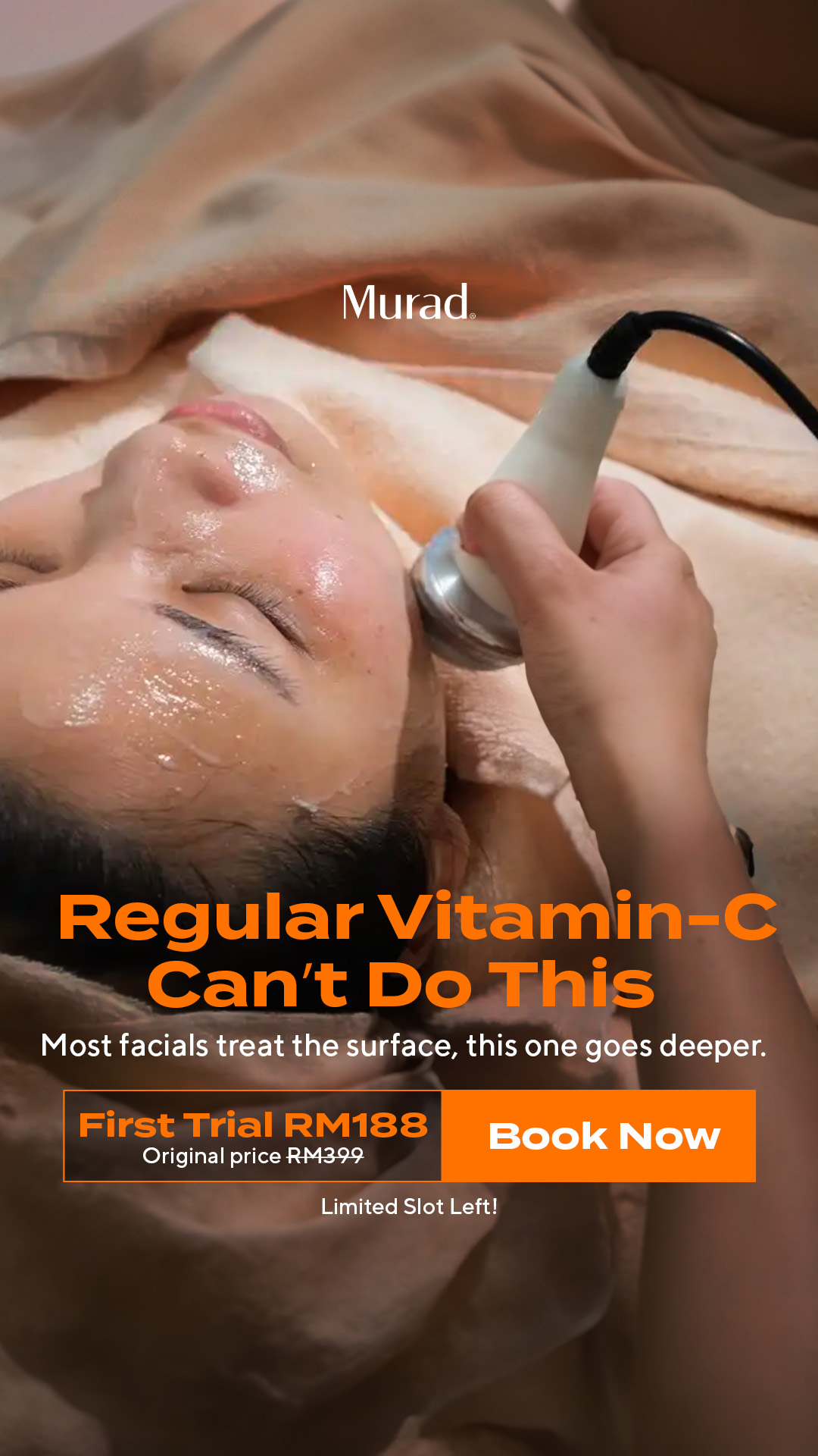 Murad Facebook ad: Visible Glow After 1 Session