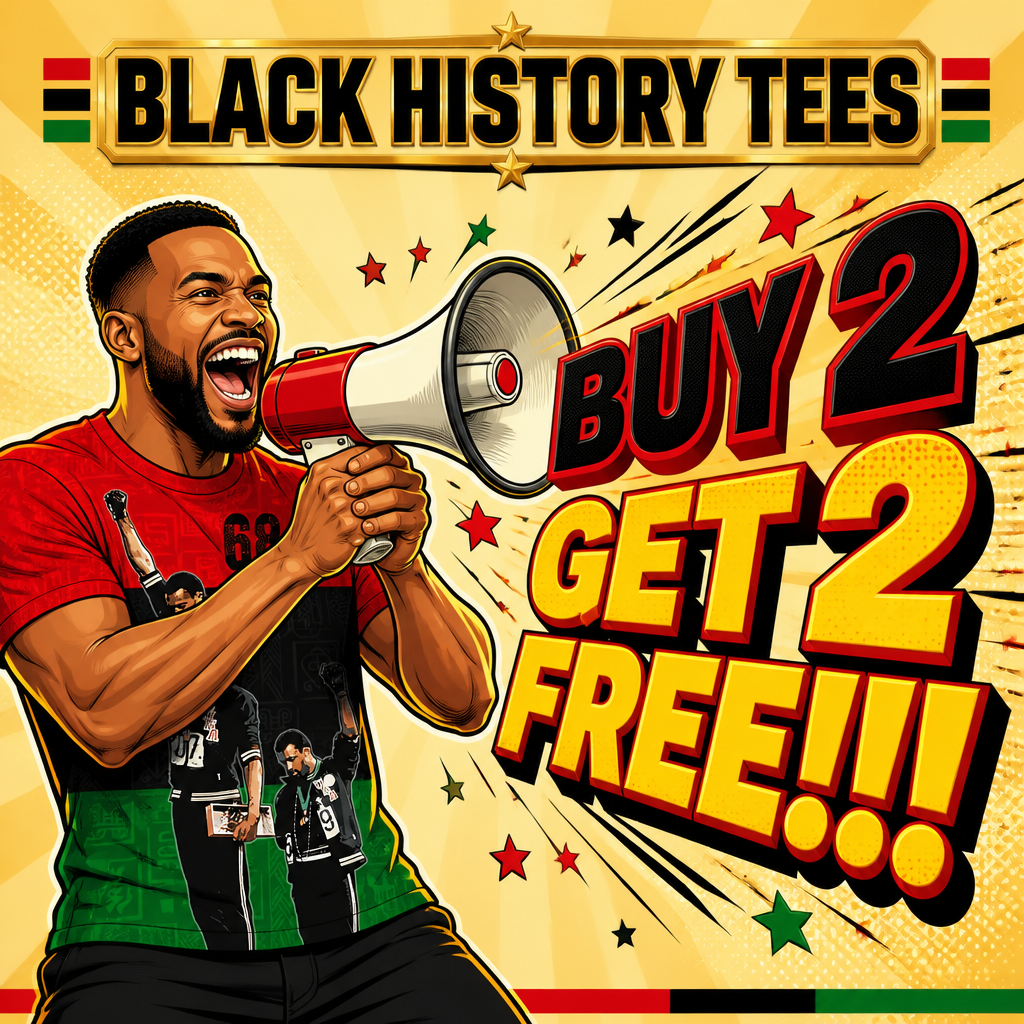Melaninful Facebook ad: Buy 2 Get 2 Free: Black Excellence Tees