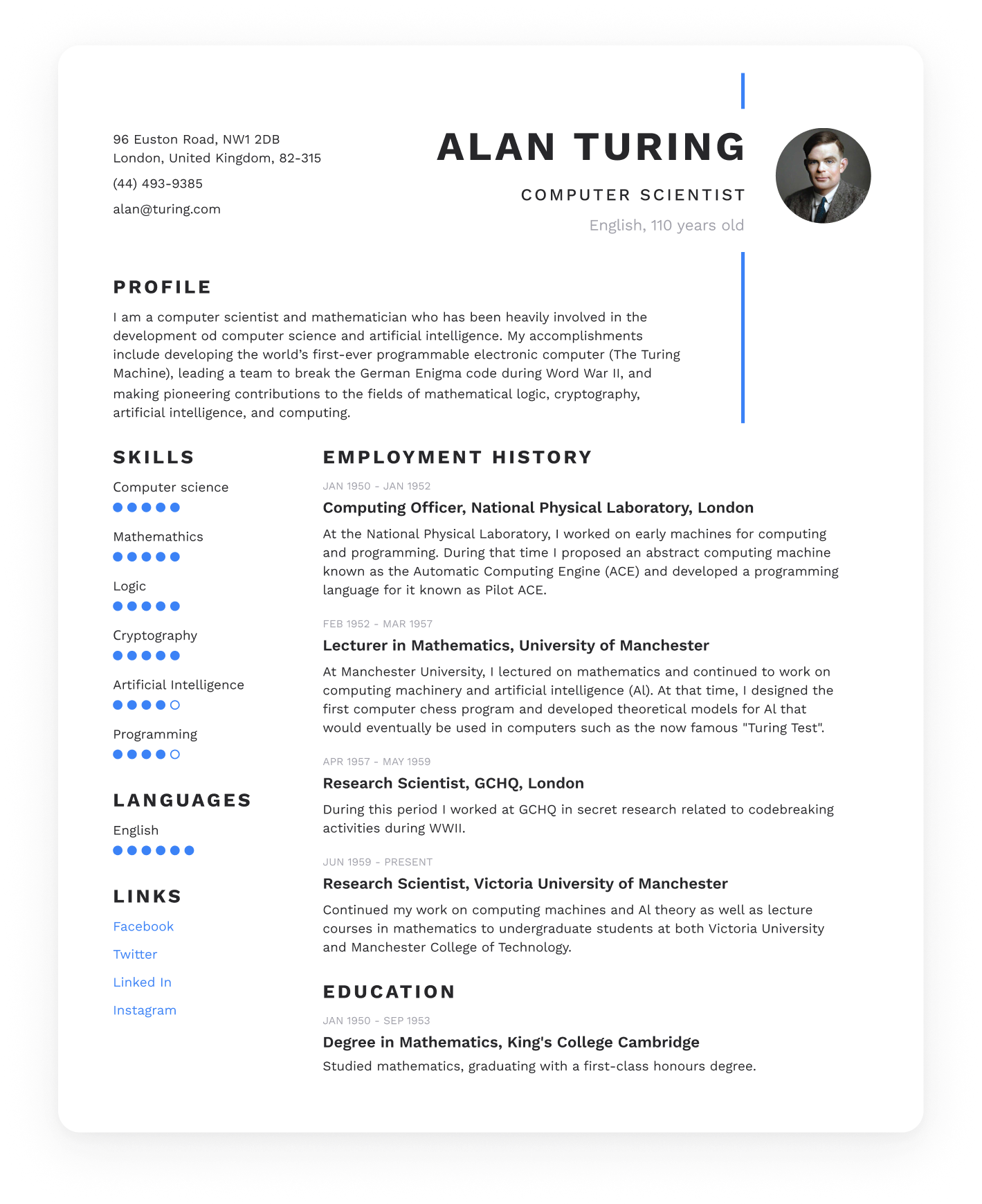Resume.co Facebook ad