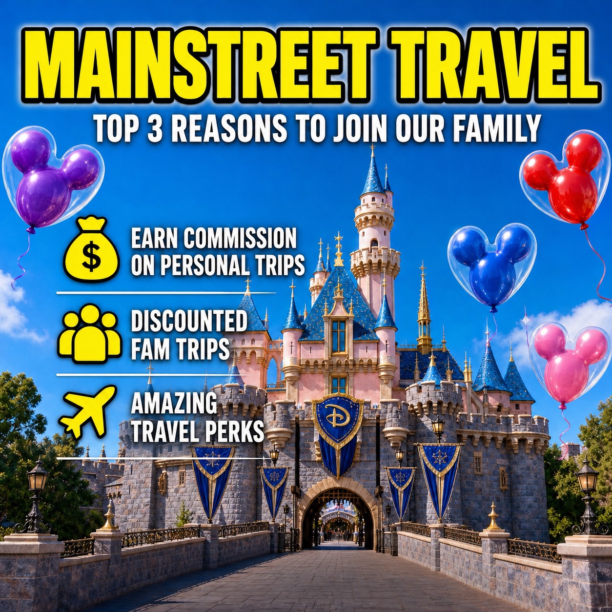 MainStreet Travel Facebook ad: Join Now | Join and Start Earning Today, MainStreet Travel…