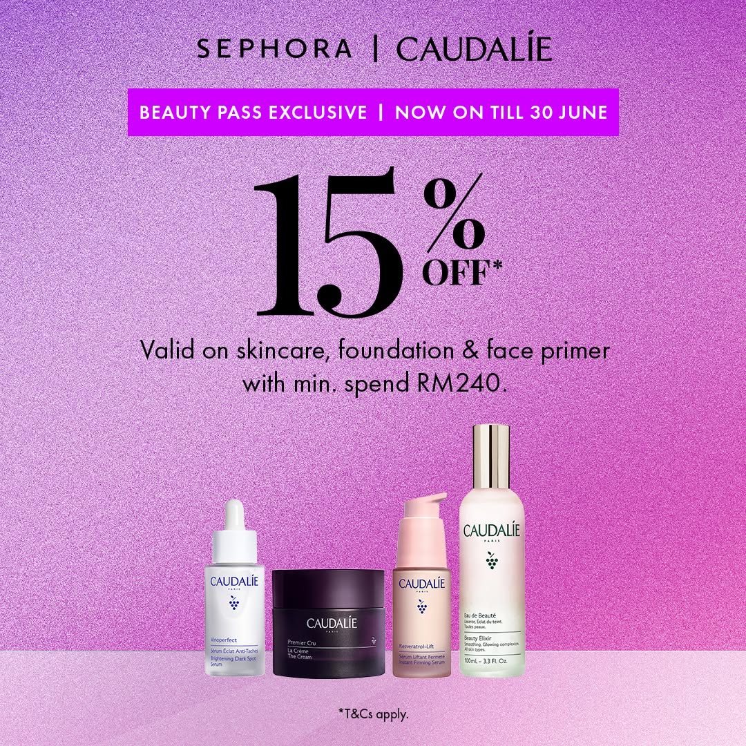 Caudalie Facebook ad: 15% OFF Caudalie at Sephora