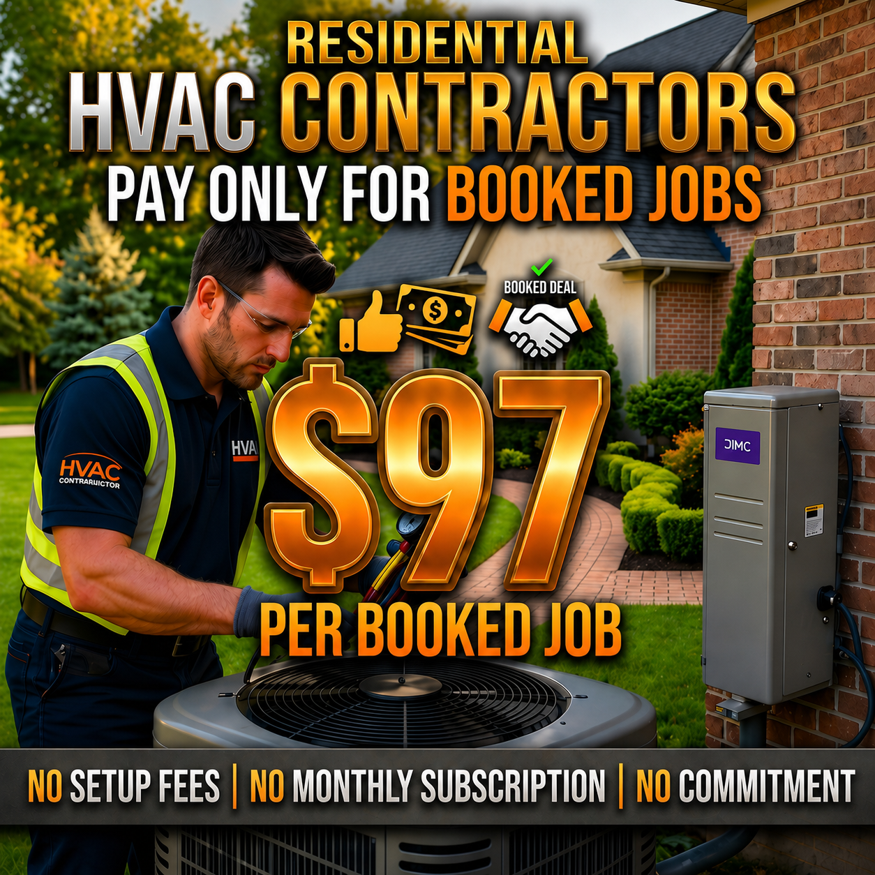 Hubadz Facebook ad: Pay Per Booked Job