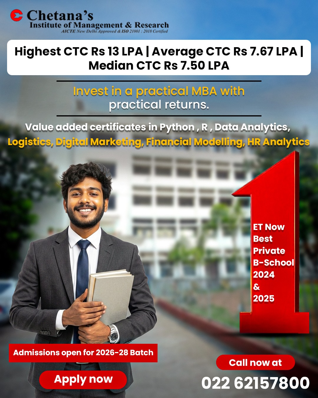 Chetana's Institutes of Management & Research Facebook ad from Jun 19, 2026