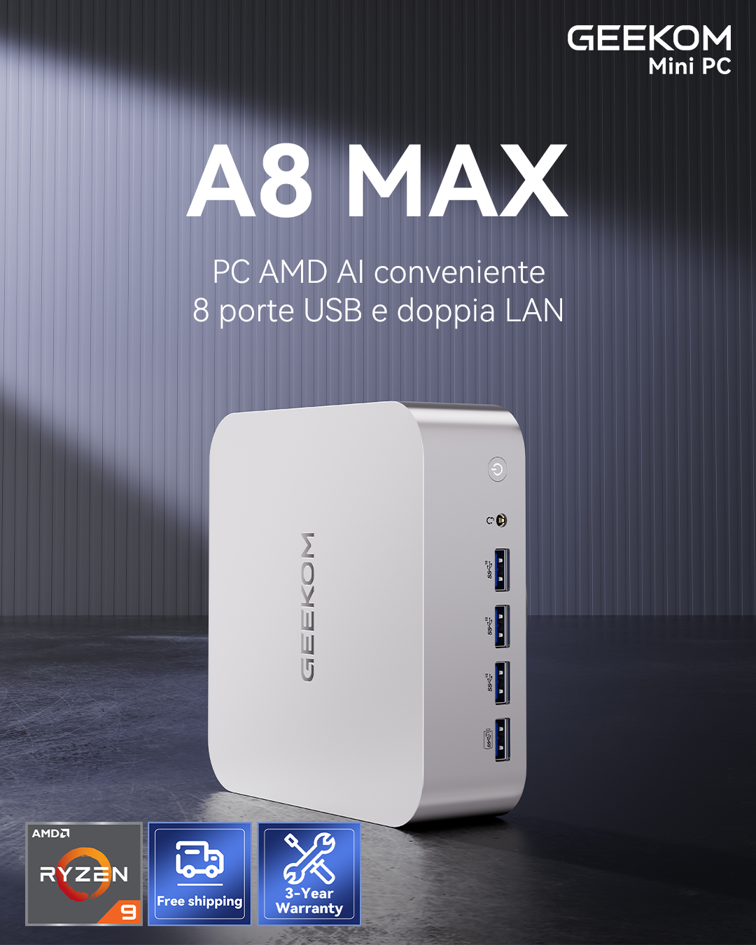 GeeKom-IT Facebook ad: GEEKOM A8 MAX
