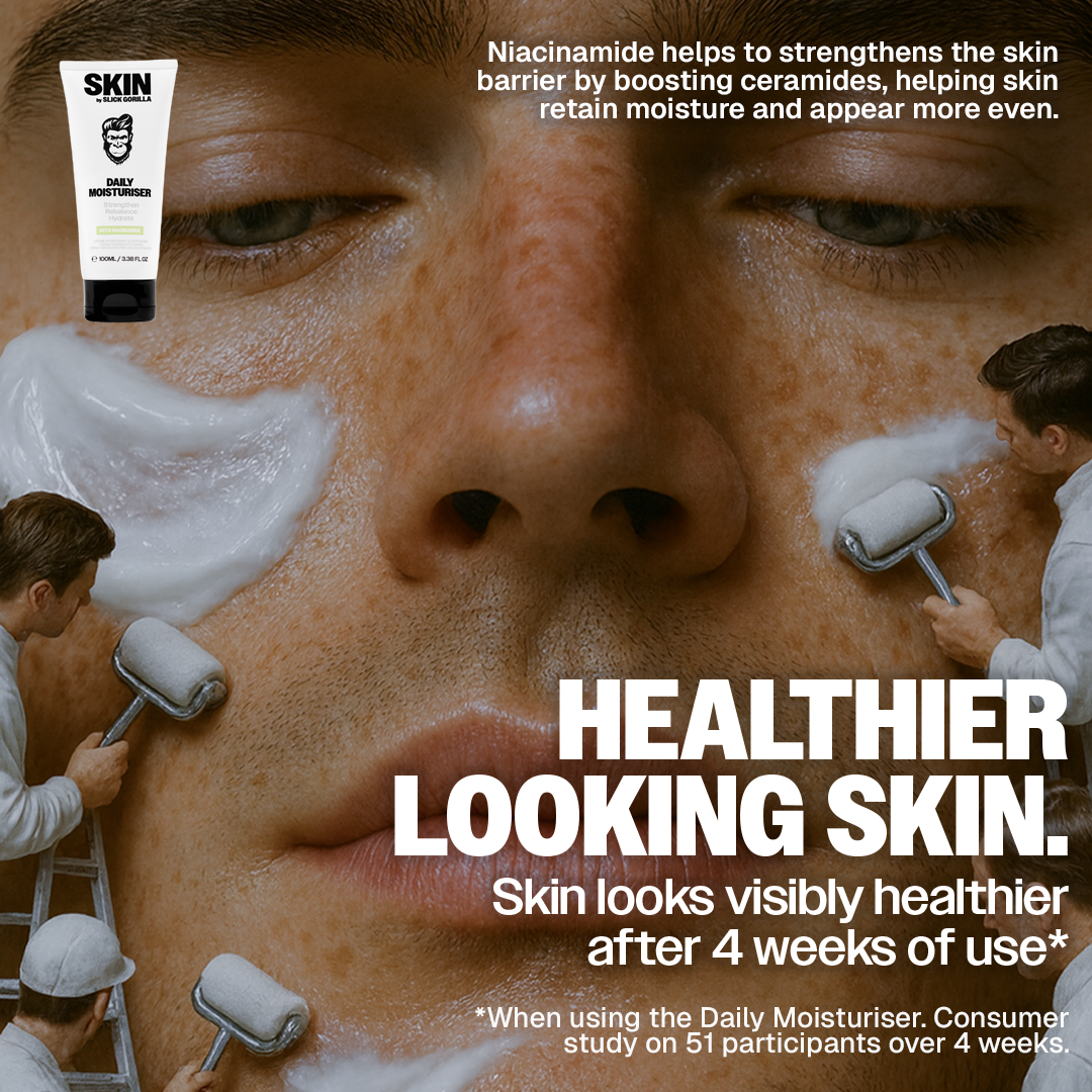 Slick Gorilla Facebook ad: From Hair to Skin. Same Slick Confidence.