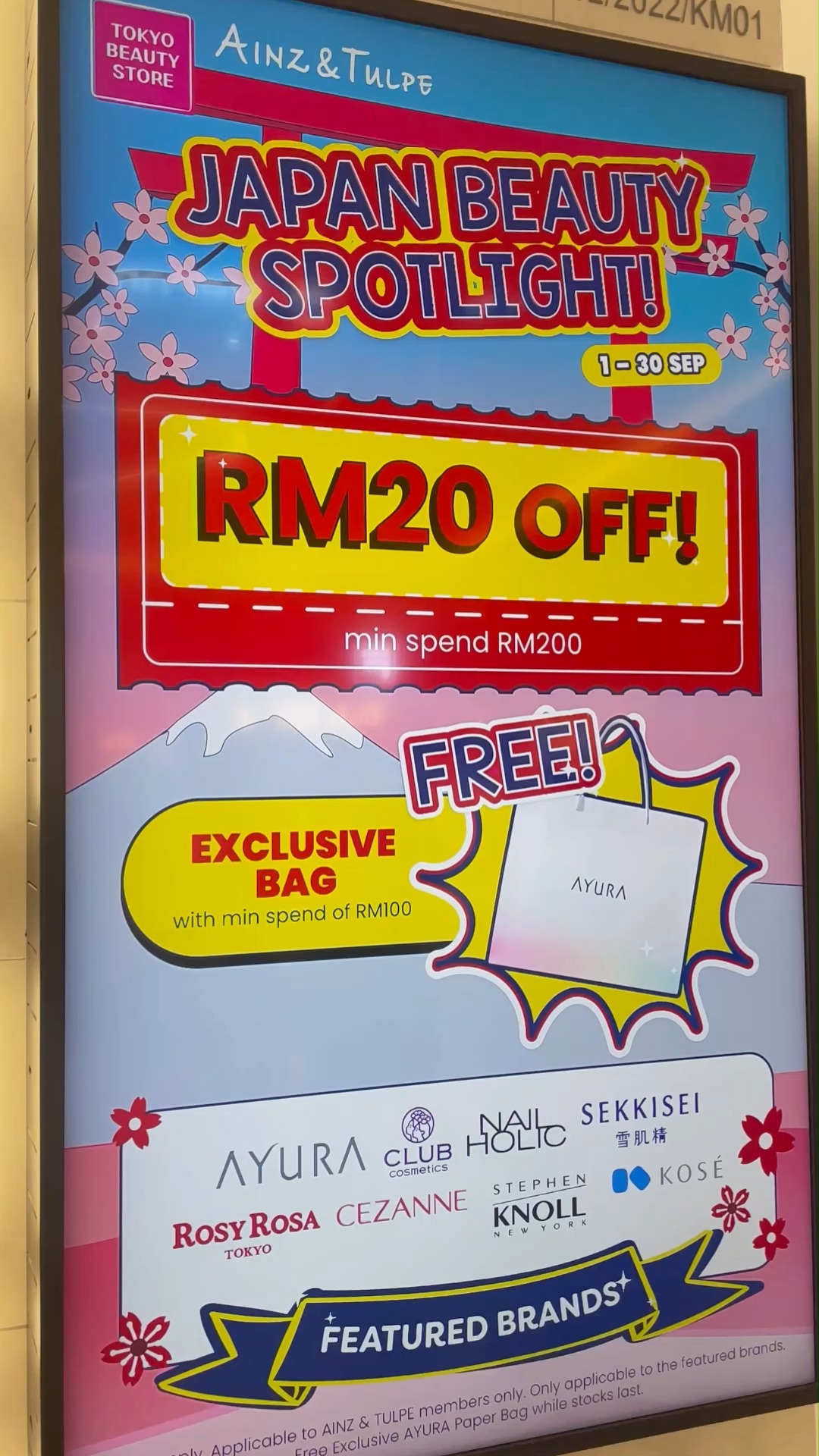 AINZ & TULPE Malaysia Facebook ad: JAPAN BEAUTY SPOTLIGHT IS HERE!