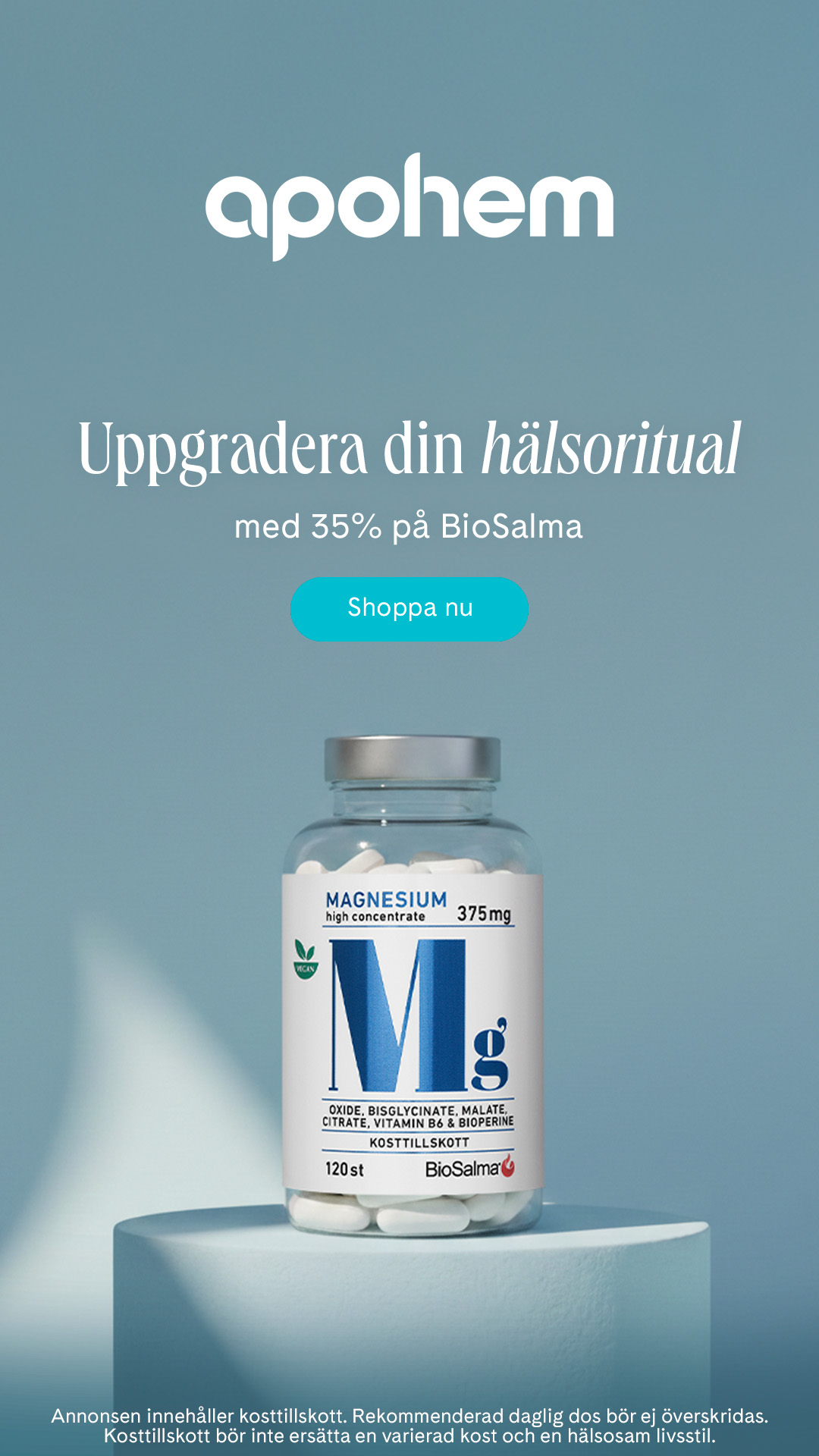 Apohem Facebook ad: Upp till 35%