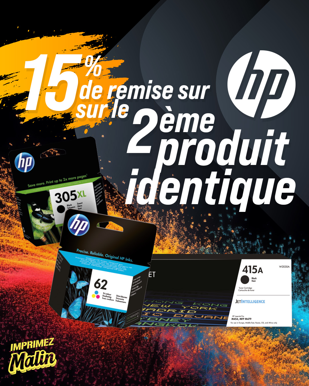 Office DEPOT France Facebook ad: Faites le plein de bonnes impressions: 15% de…