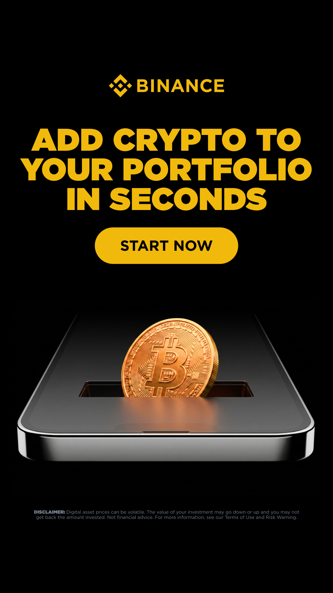 Binance Facebook ad: Start Your Crypto Journey