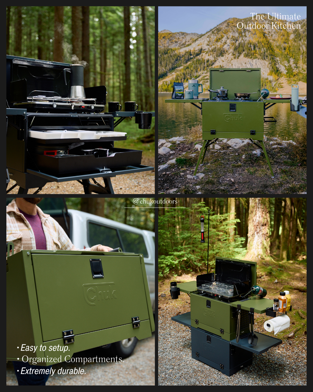 Chuk Outdoors Facebook ad: The Ultimate Portable Kitchen For Outdoor Cooking