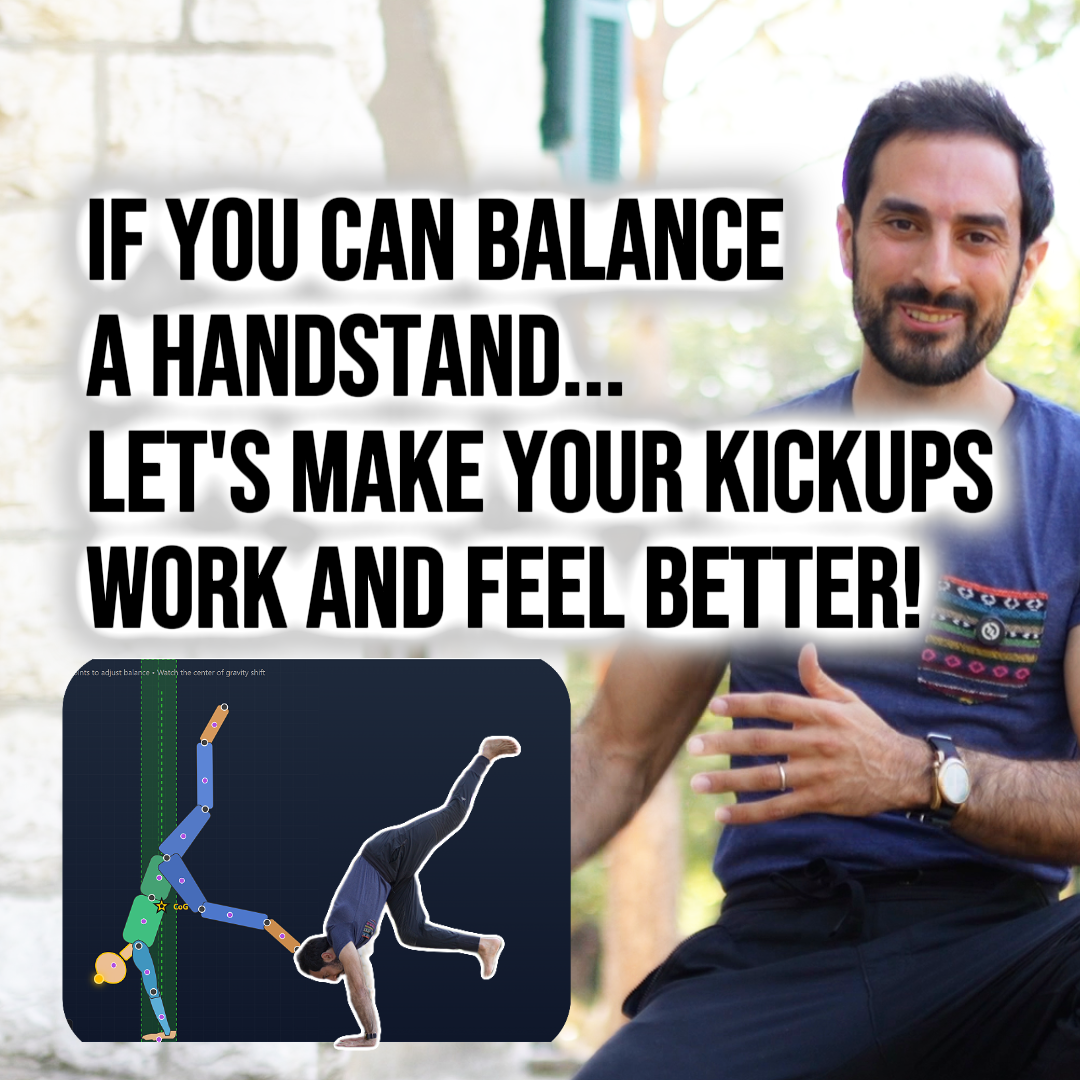 Mazen.movement Facebook ad: Do your kickups to handstand suck?