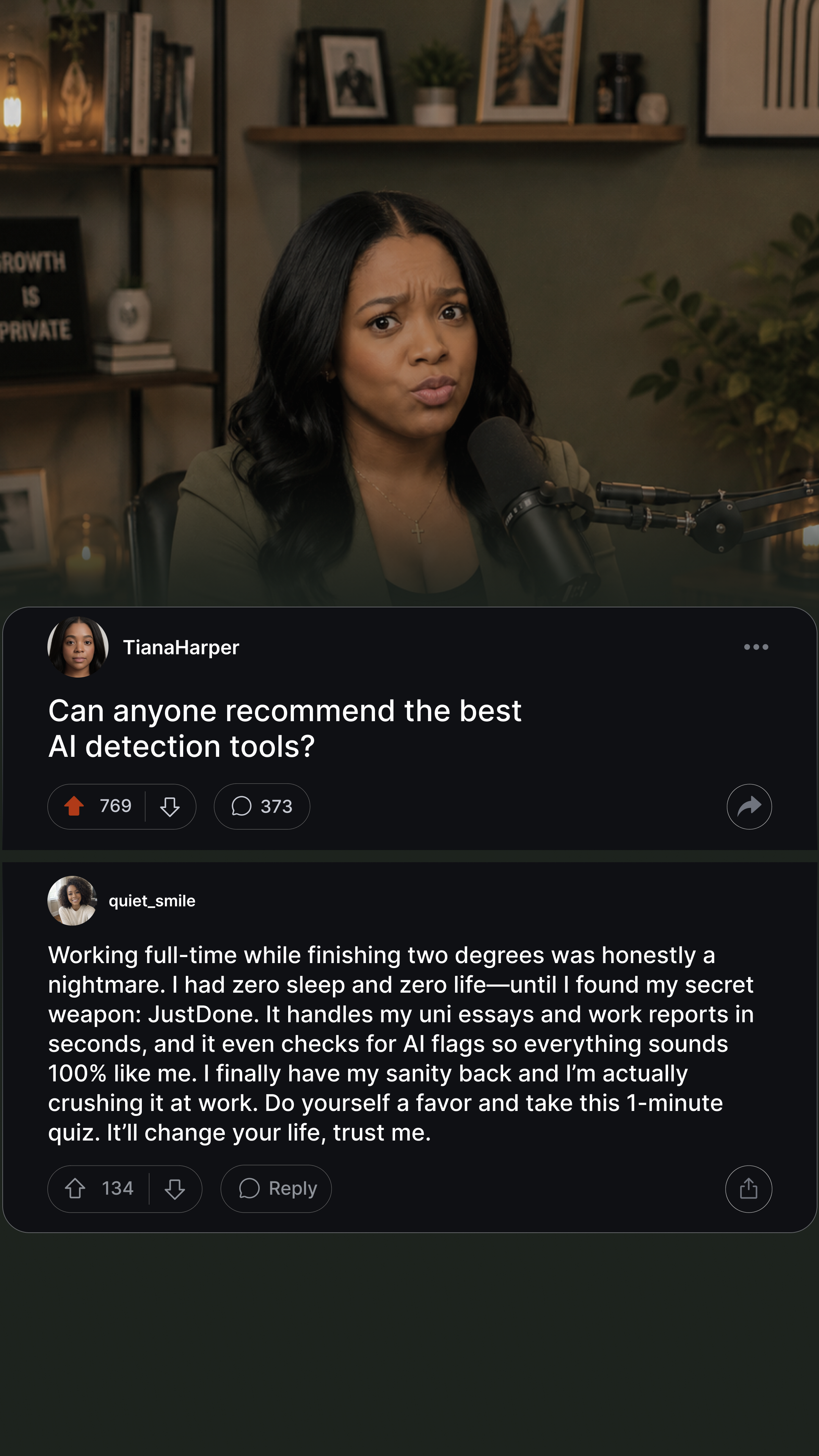 JustDone Facebook ad