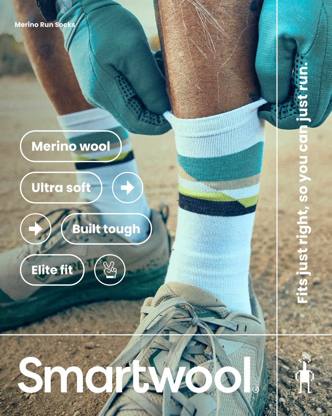 Smartwool Facebook ad: Merino Run Socks