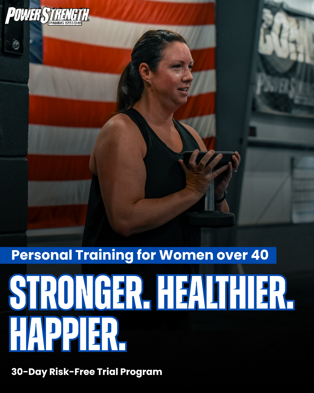 PowerStrength Adult Fitness and Coaching Programs Facebook ad: 30-Day Strong Summer Experience