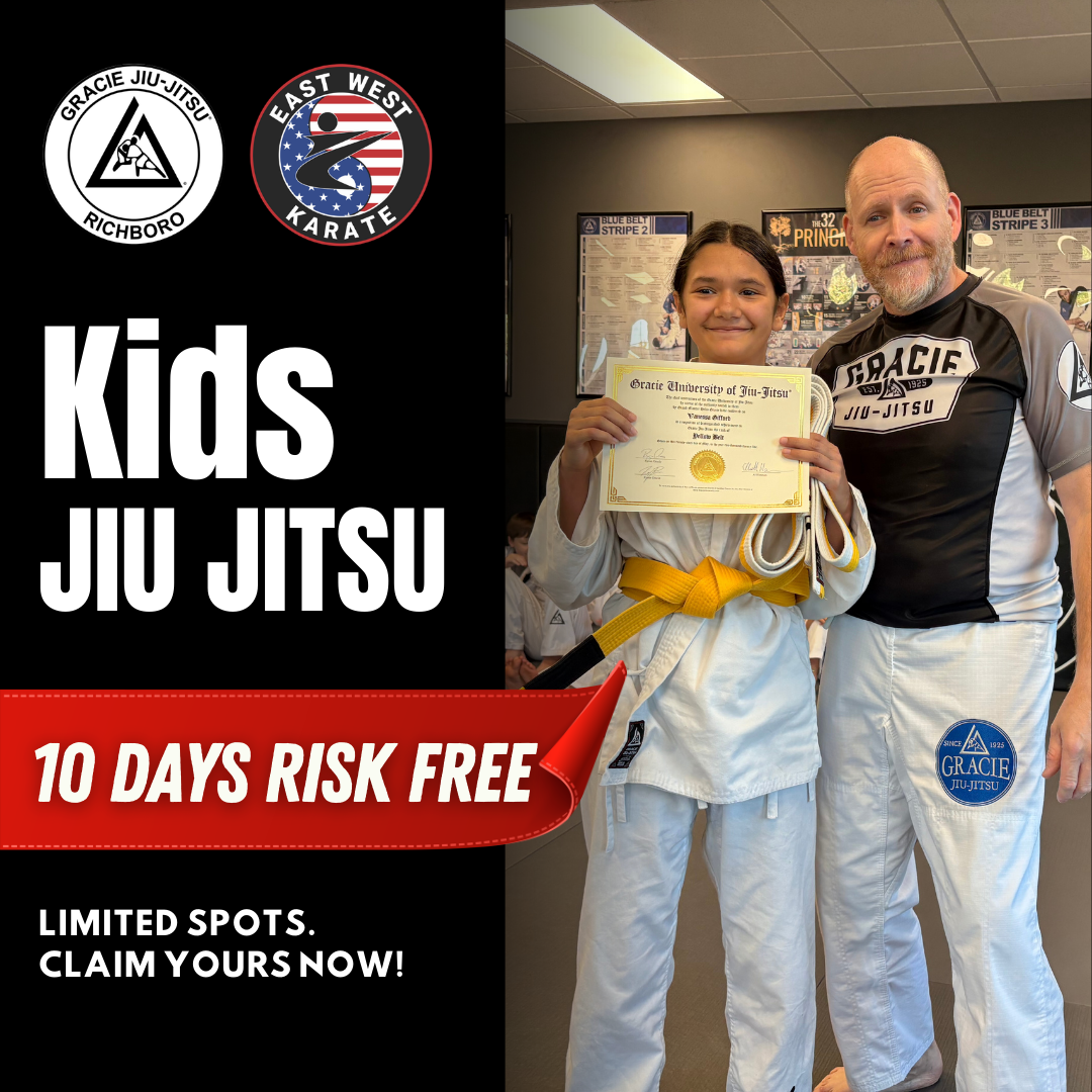 Gracie Jiu-Jitsu Richboro Facebook ad: Kids Martial Arts! Risk-Free, 10 Days!