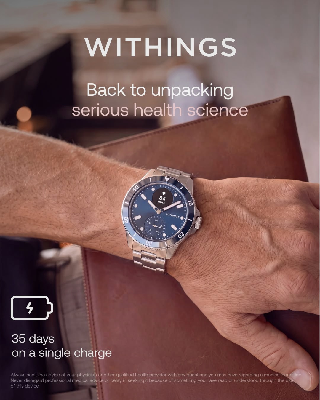 Withings Facebook ad: Back from vacation and fully charged?