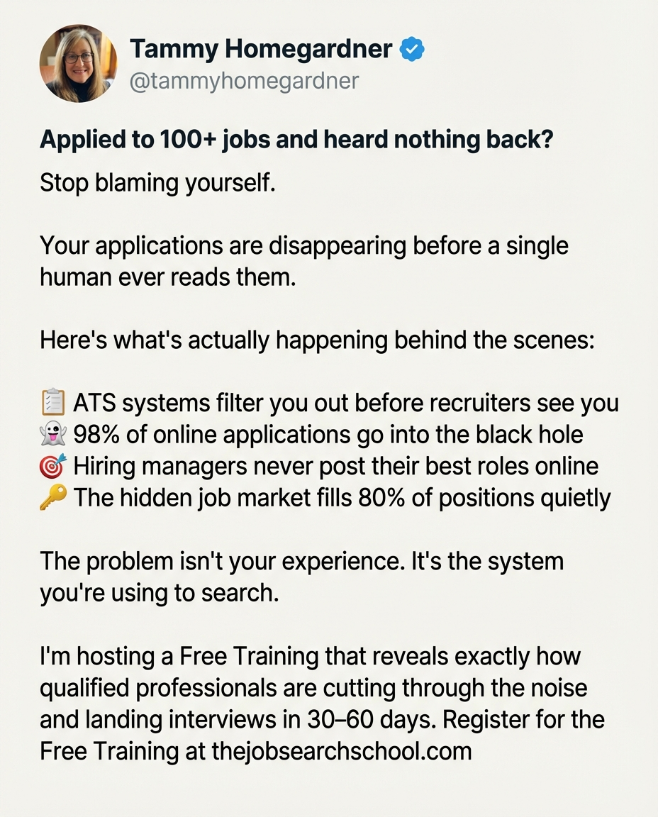 The Job Search School Facebook ad