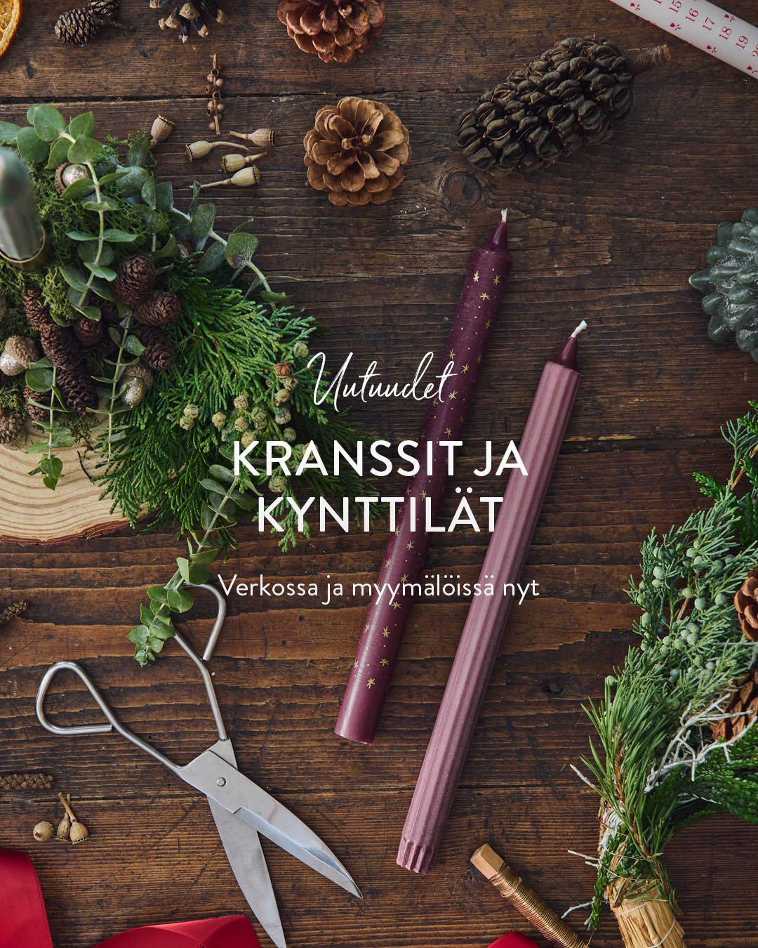 Søstrene Grene Facebook ad: Kranssit ja koristeet