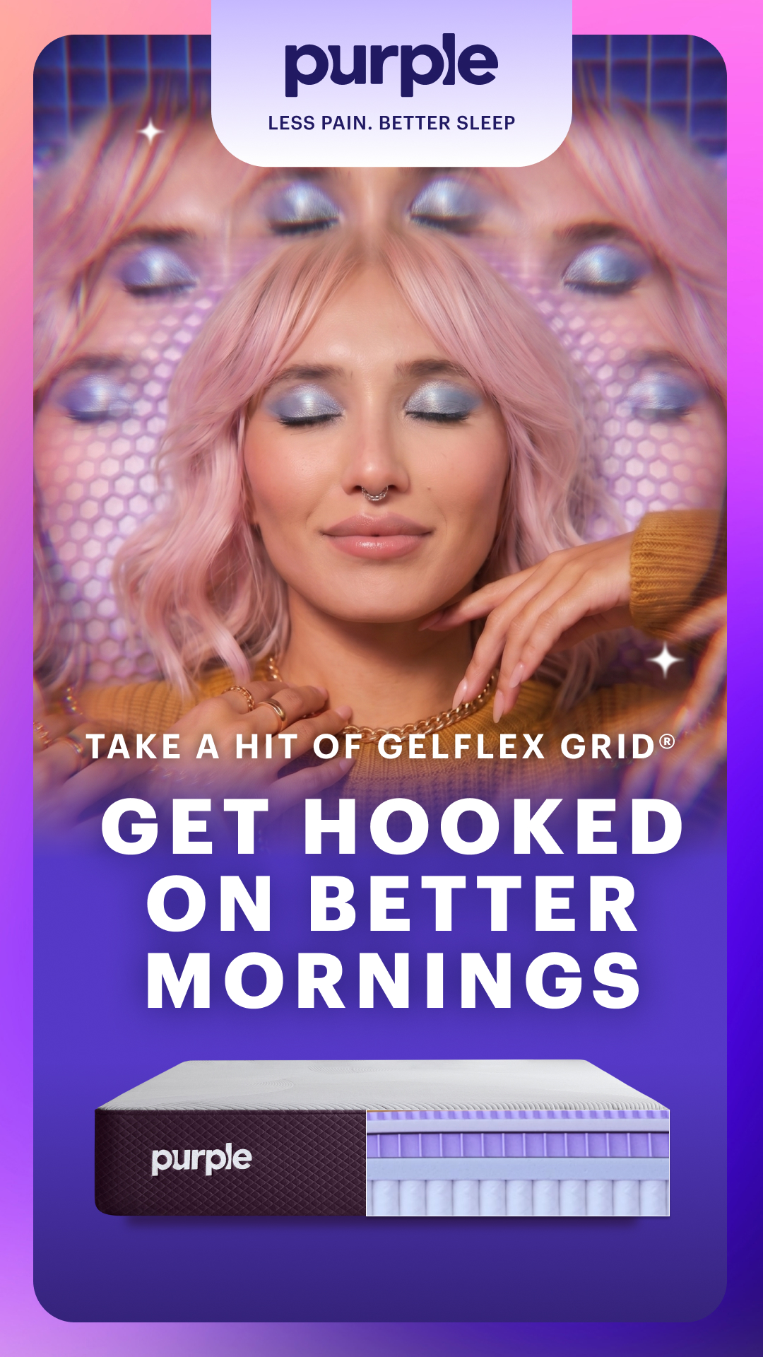 Purple Facebook ad