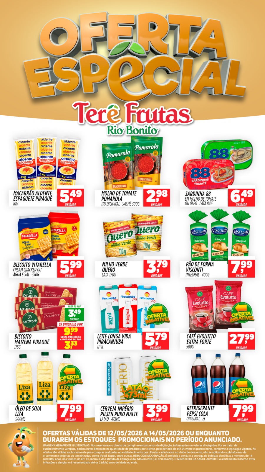 Terê Frutas Rio Bonito Facebook ad from May 12, 2026
