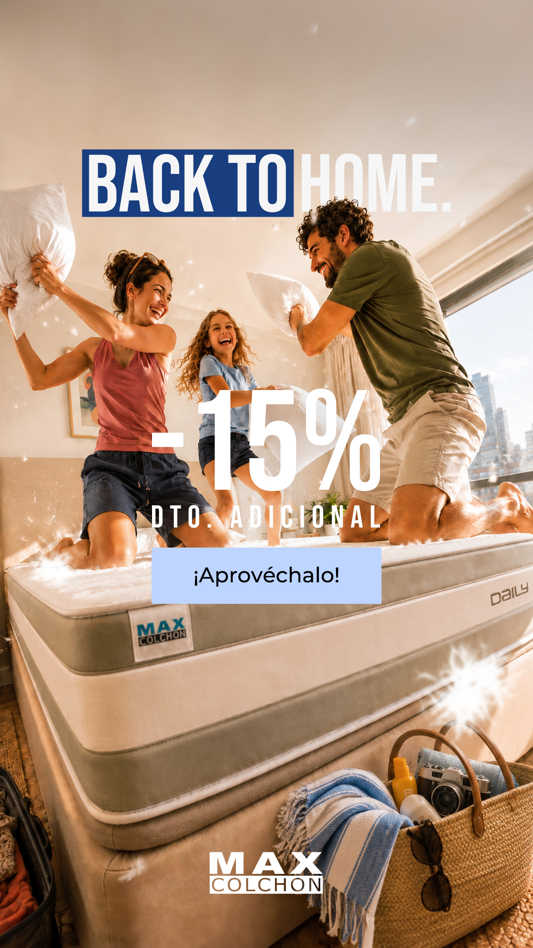 Maxcolchon Portugal Facebook ad: Cupão de -15% Maxcolchon