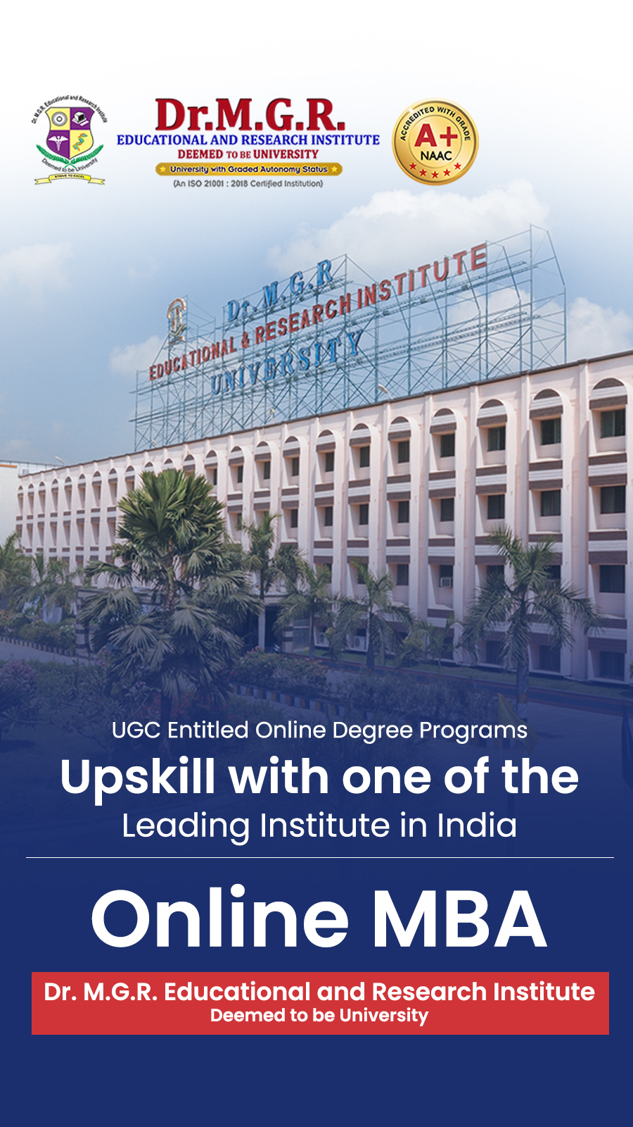 Dr. MGR University Online Programs Facebook ad