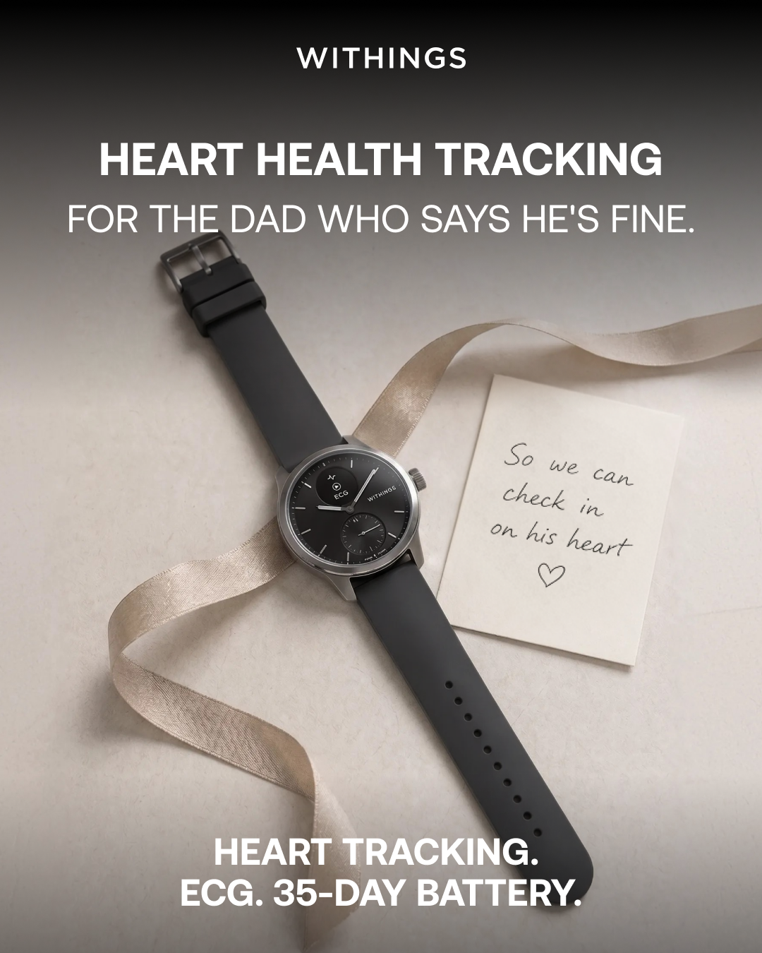 Withings Facebook ad: A watch that watches over you.