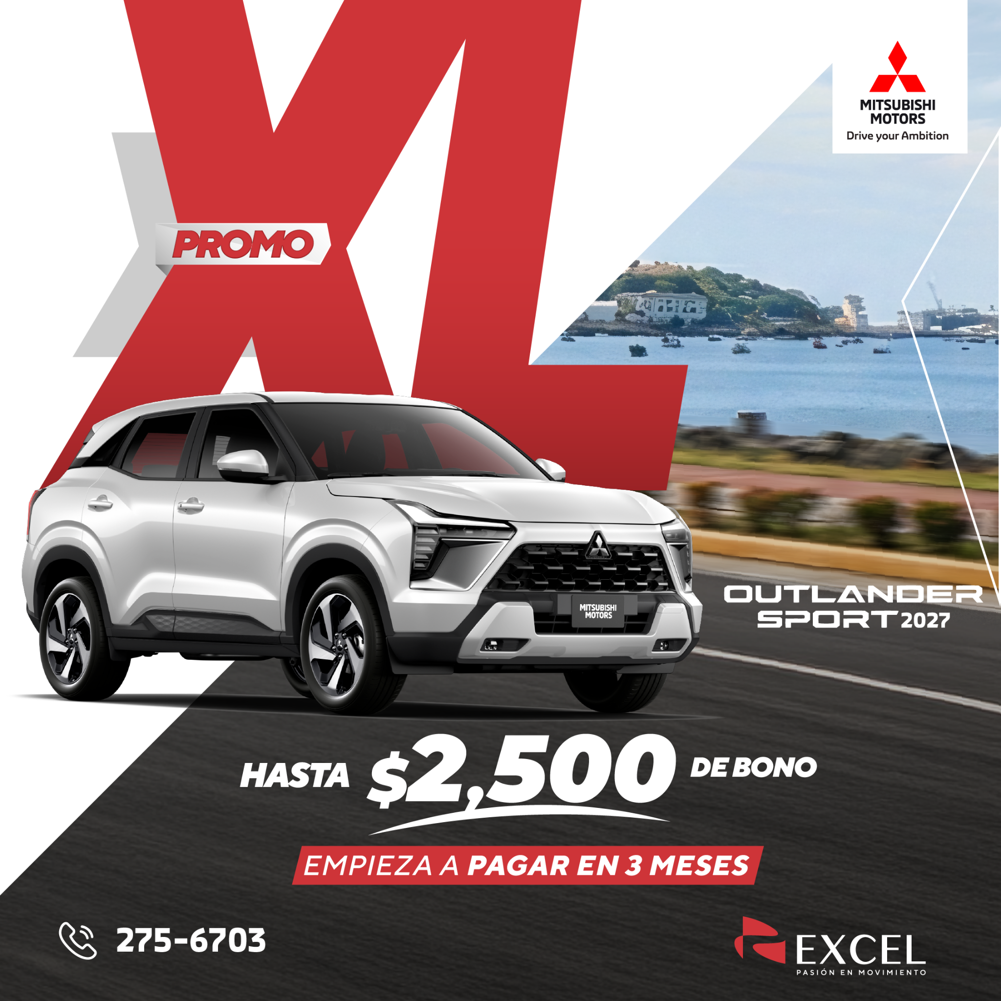 Mitsubishi Motors Panamá Facebook ad from May 7, 2026
