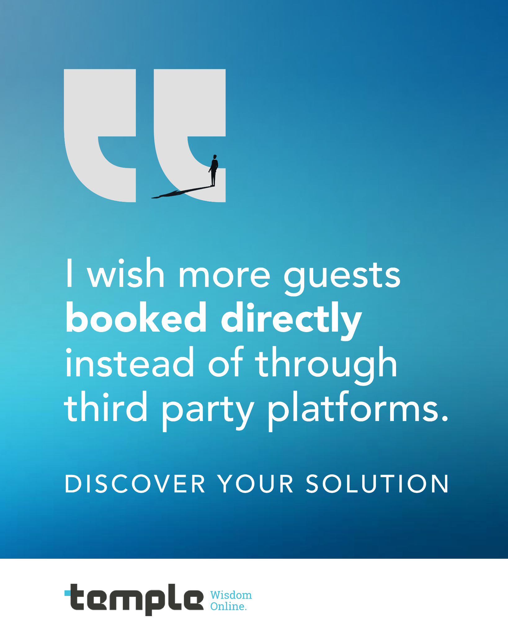 Temple - Wisdom Online Facebook ad: Win Back Direct Bookings