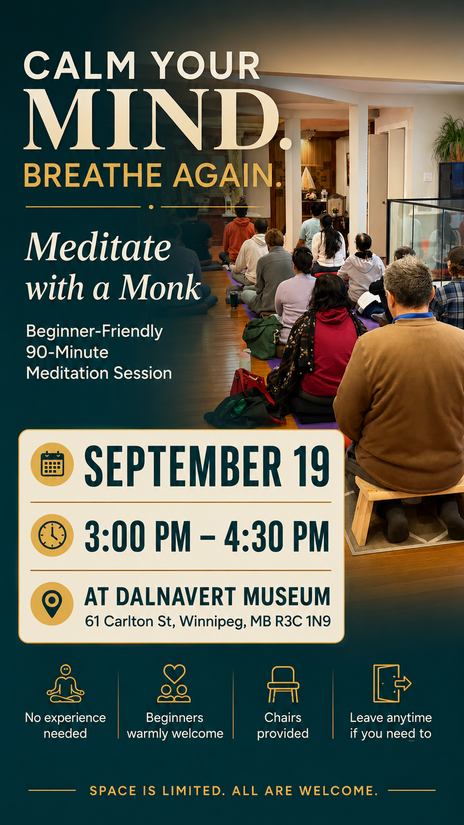 Buddha Meditation Centre Winnipeg Facebook ad
