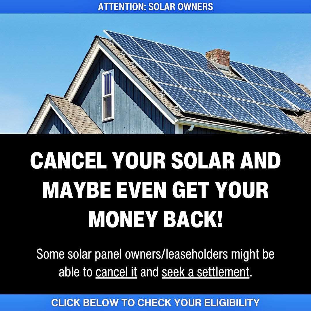 Modern Financial Facebook ad: Check Your Solar Relief Eligibility