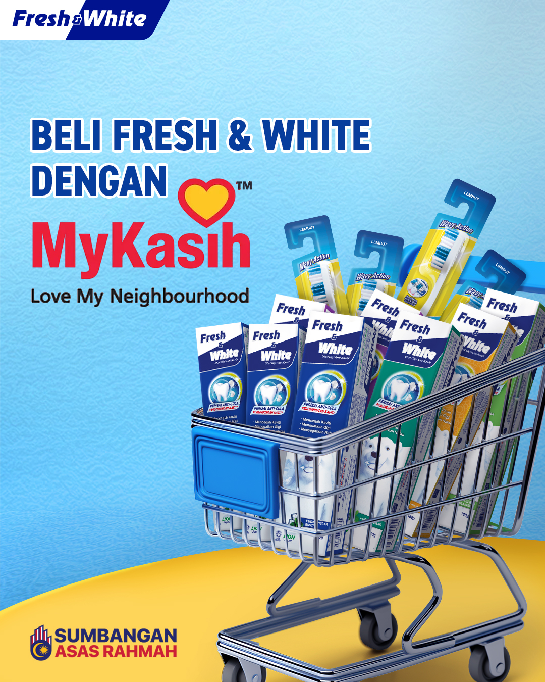 Fresh&White Malaysia Facebook ad: Ubat gigi Fresh & White kini lebih mudah…