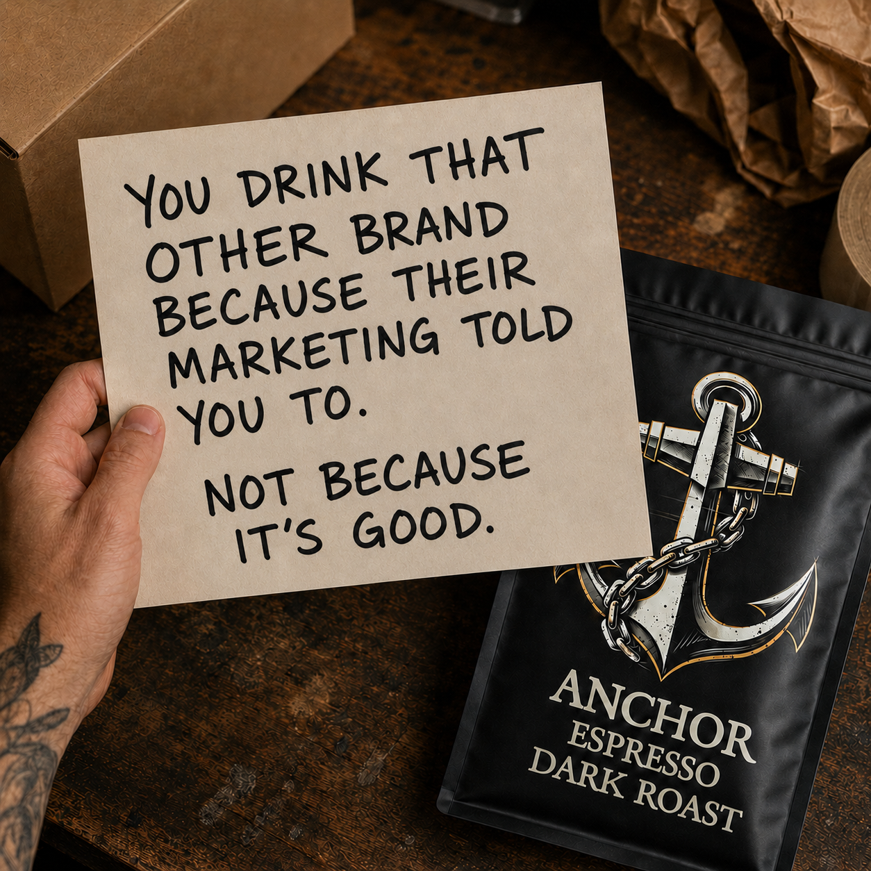 Bilge Brew Coffee Co, LLC Facebook ad: Roasted to order and shipped fresh
