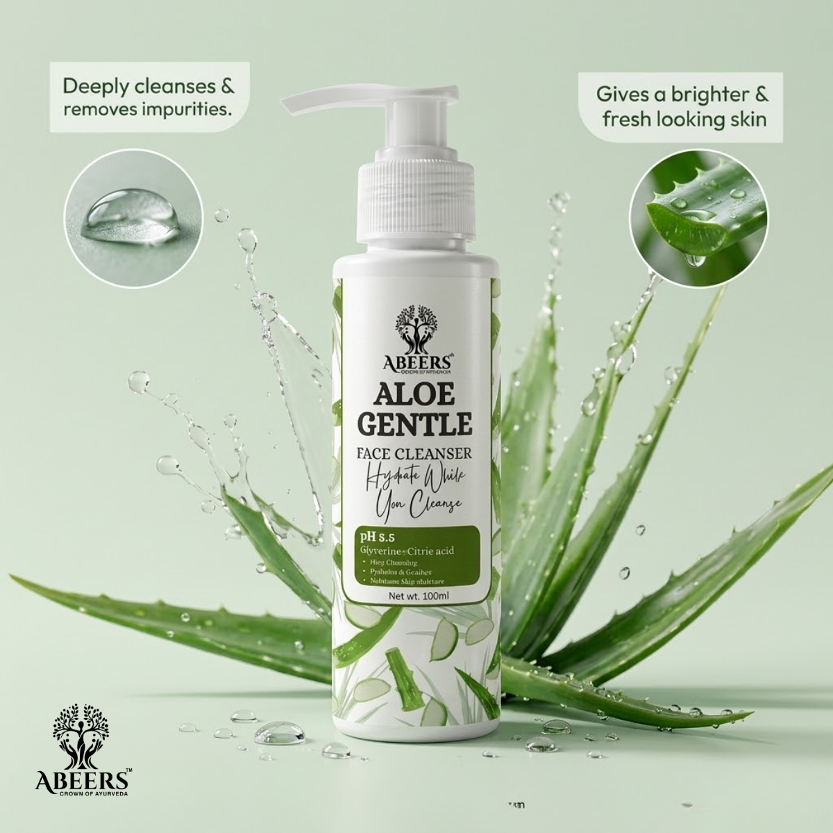 Abeers store Facebook ad: Abeers Facewash covers all your skin needs!