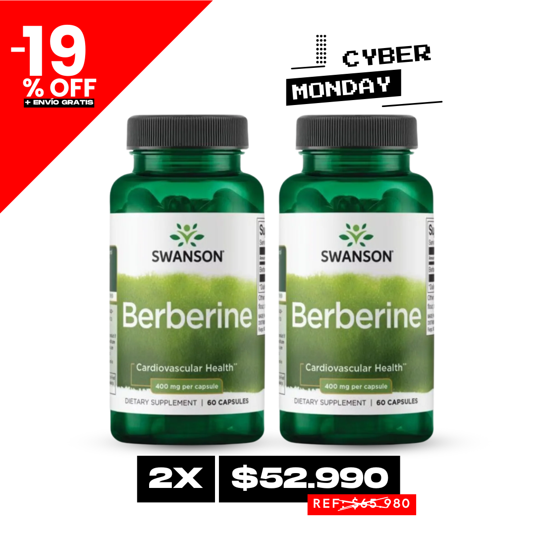 globalnutrition.cl Facebook ad: 2x Berberina Swanson · $52.990