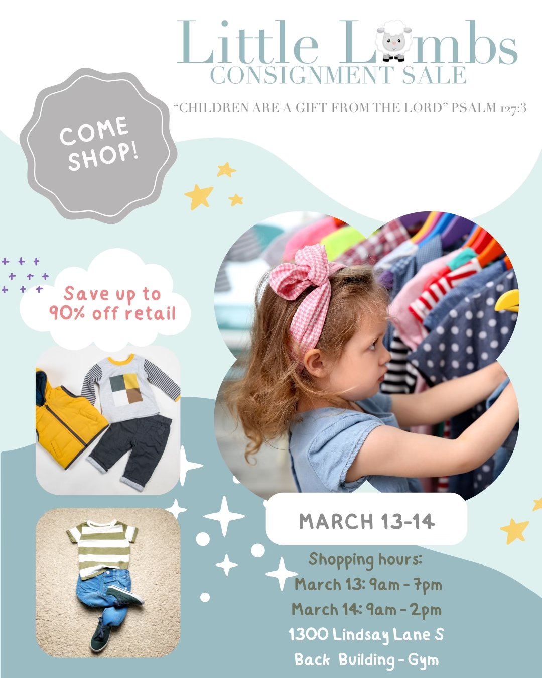 Moms: Little Lambs Consignment Sale Facebook ad