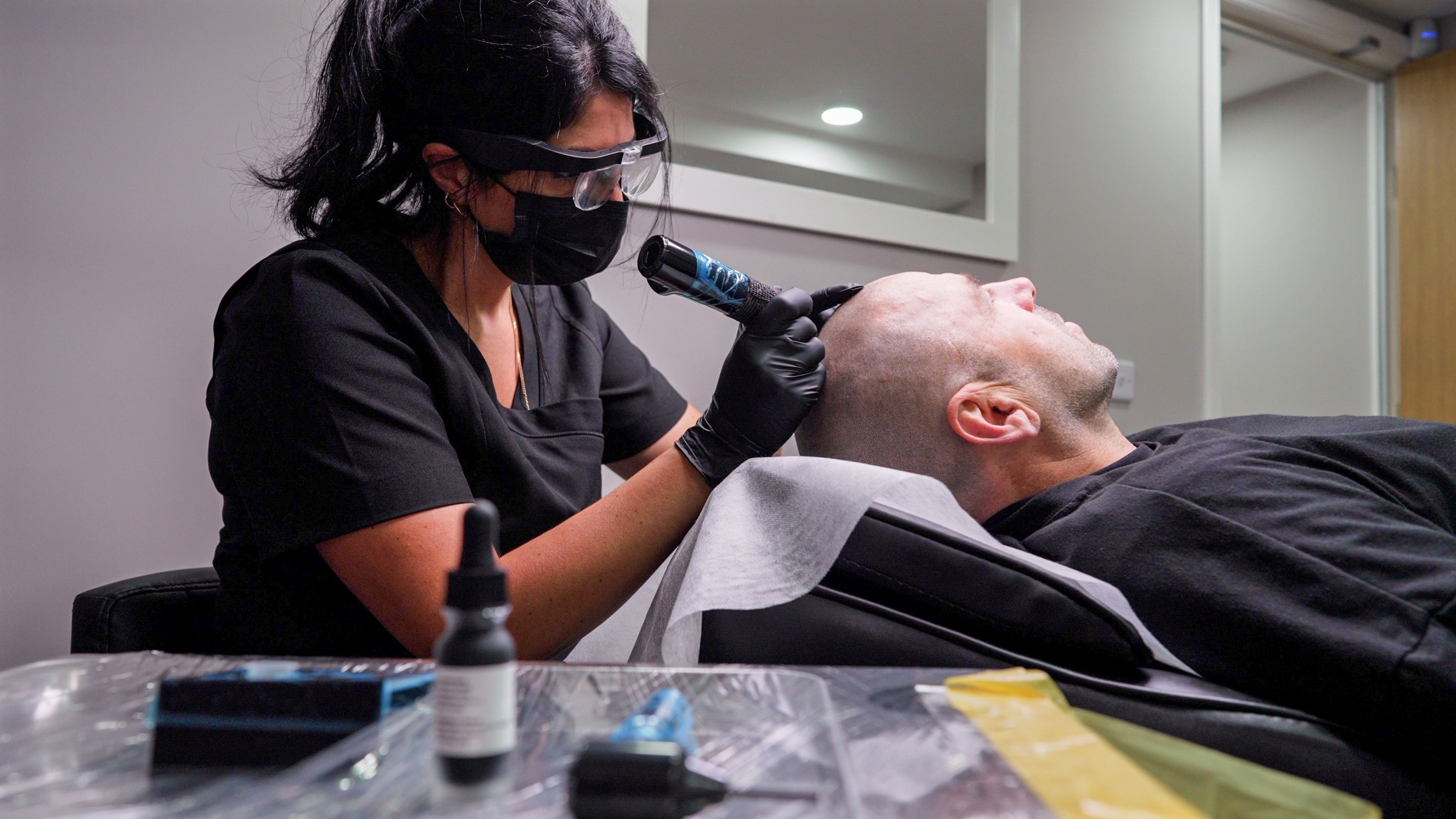 CrownCouture Hair Extensions & Hair Replacement Specialists Facebook ad: Scalp Micropigmentation replicates the natural appearance…