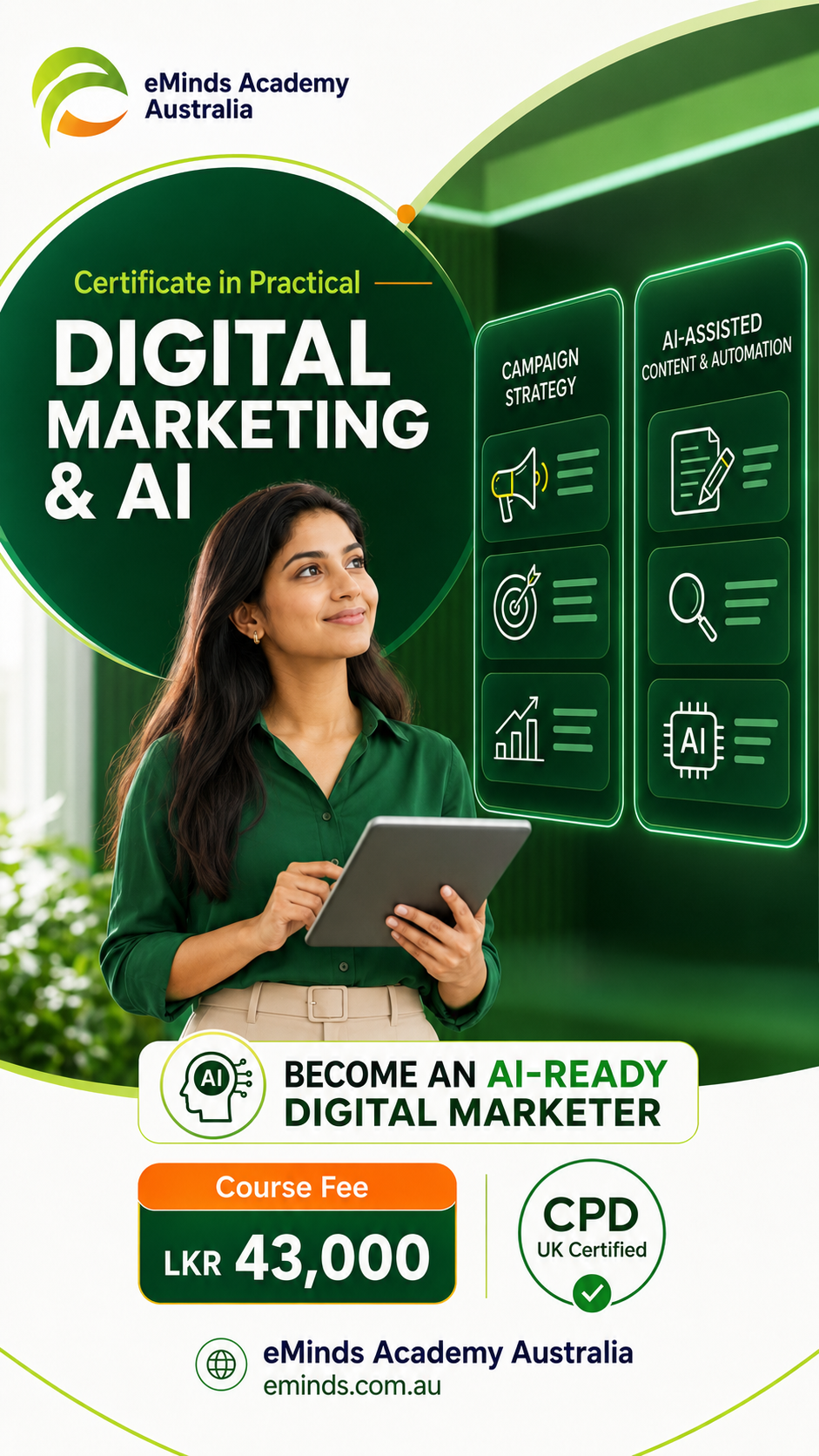 EMinds Academy Australia Facebook ad
