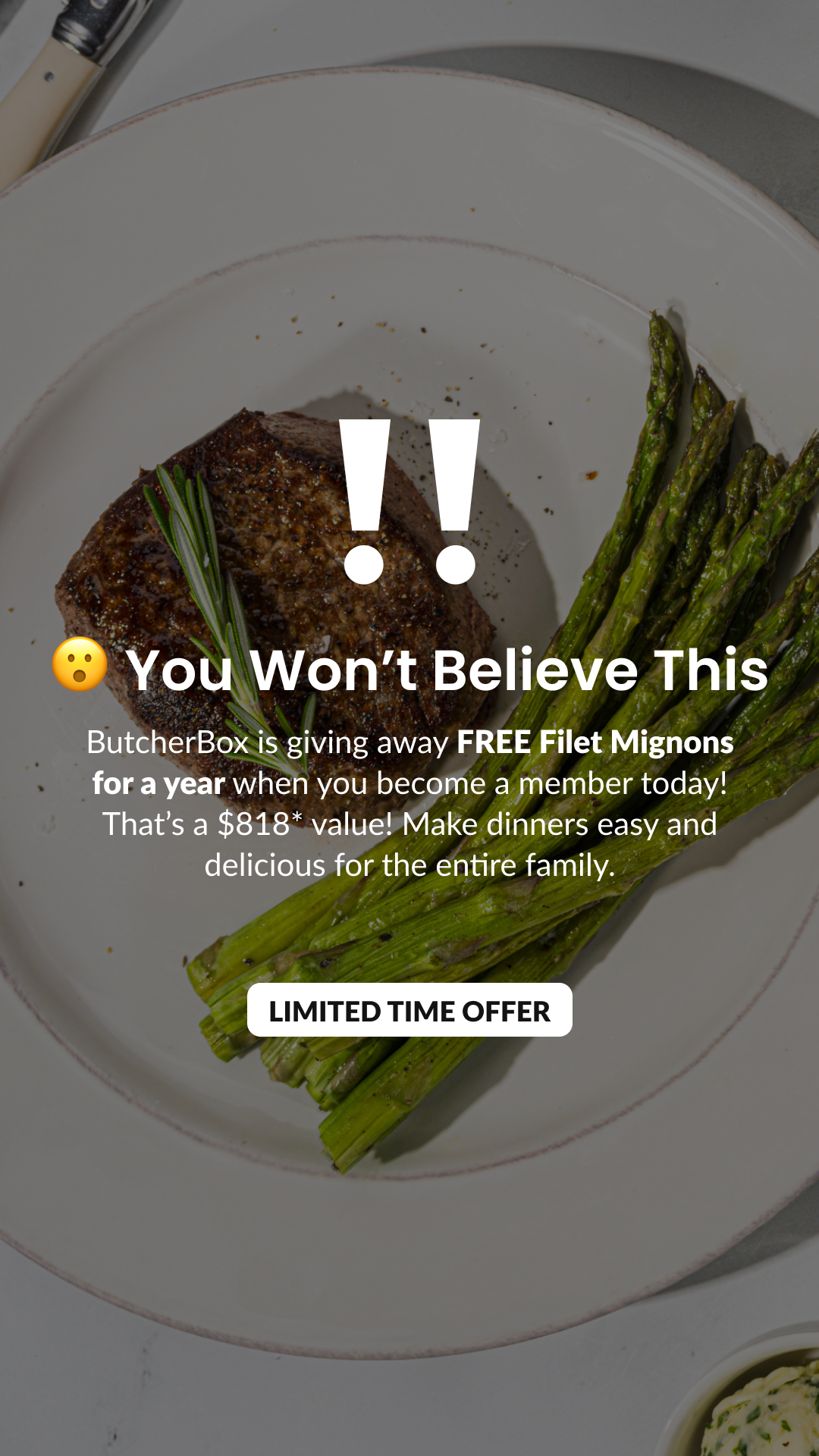 ButcherBox Facebook ad